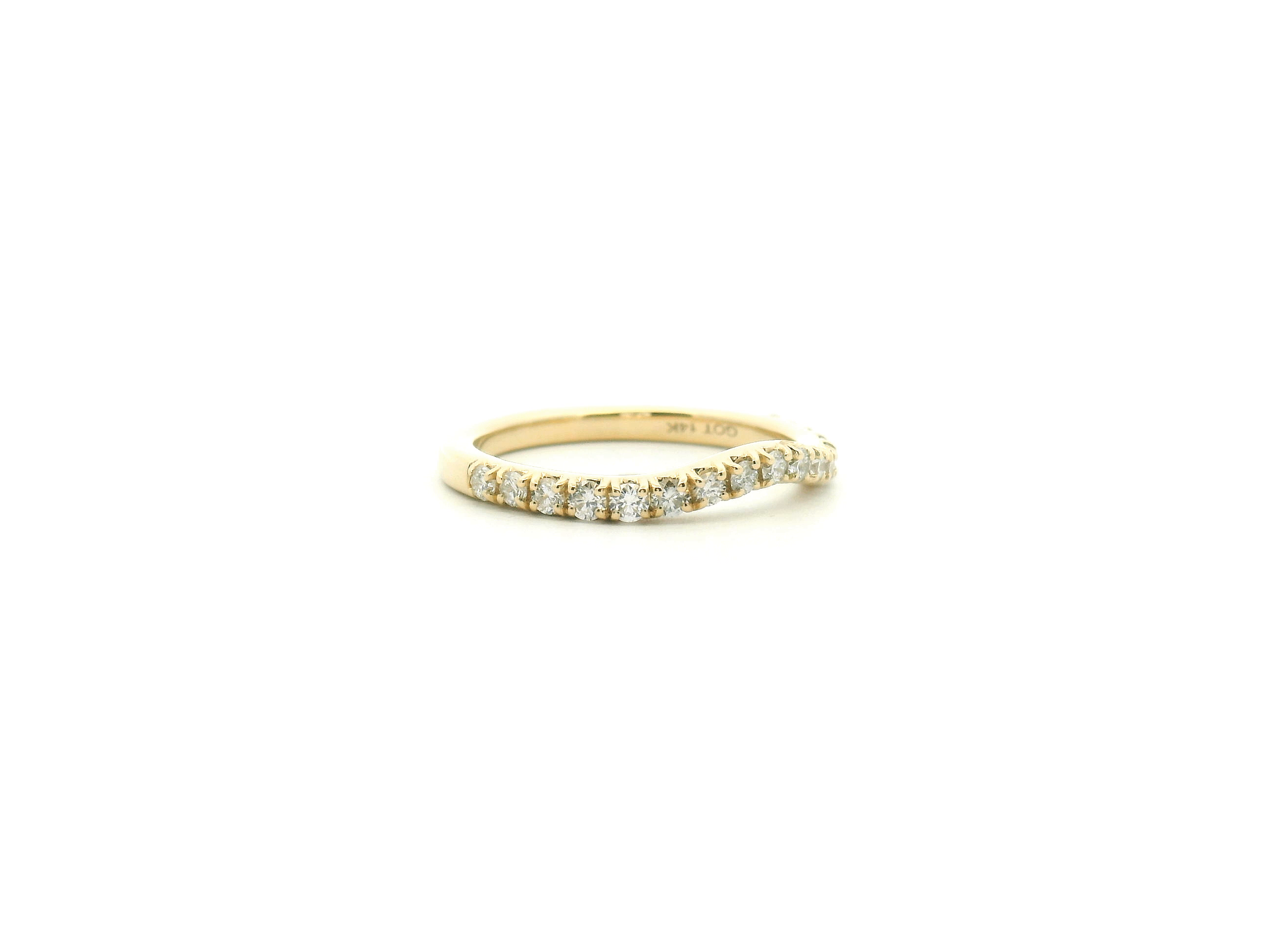 Contour Diamond Wedding Band