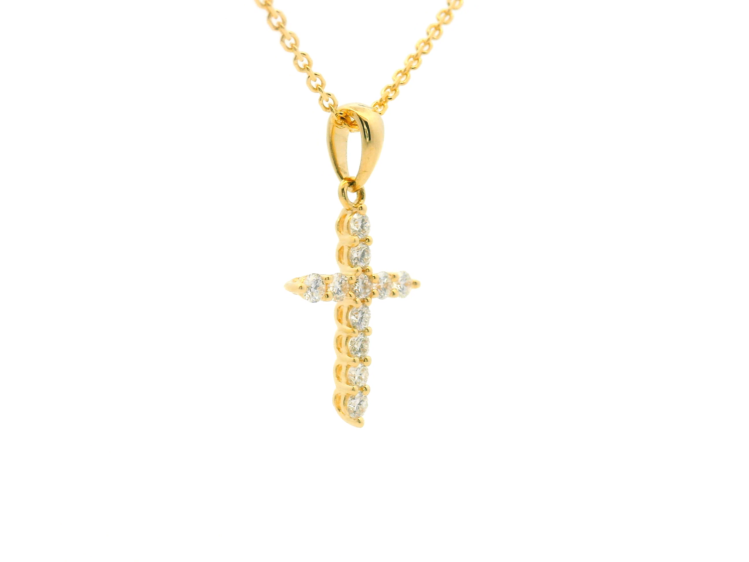 Diamond Cross Pendant Necklace