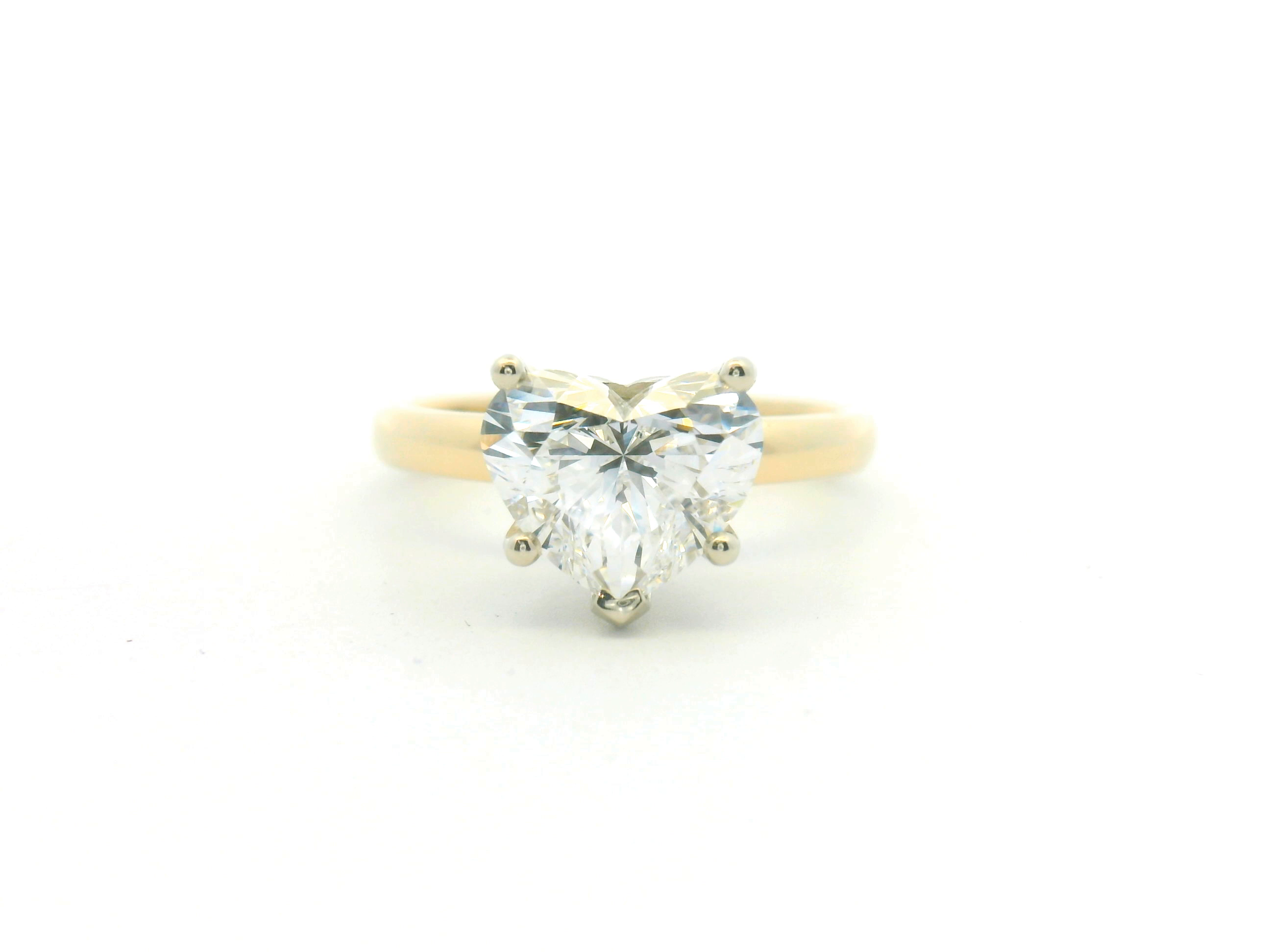 Heart Solitaire Engagement Ring