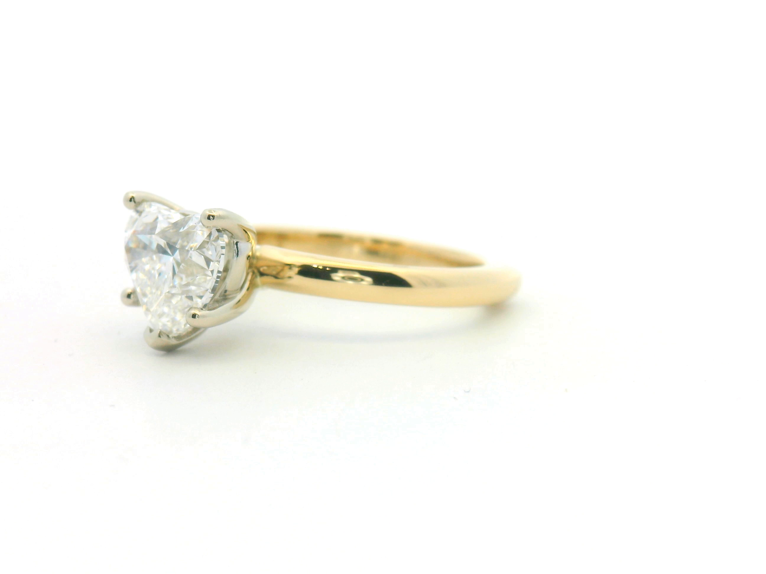 Heart Solitaire Engagement Ring