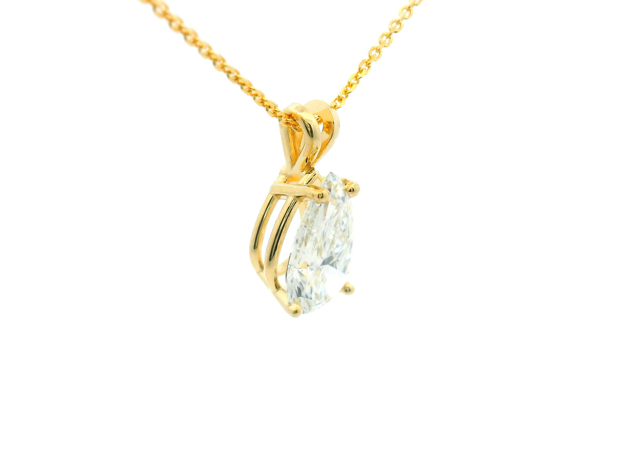 Pear Diamond Solitaire Pendant