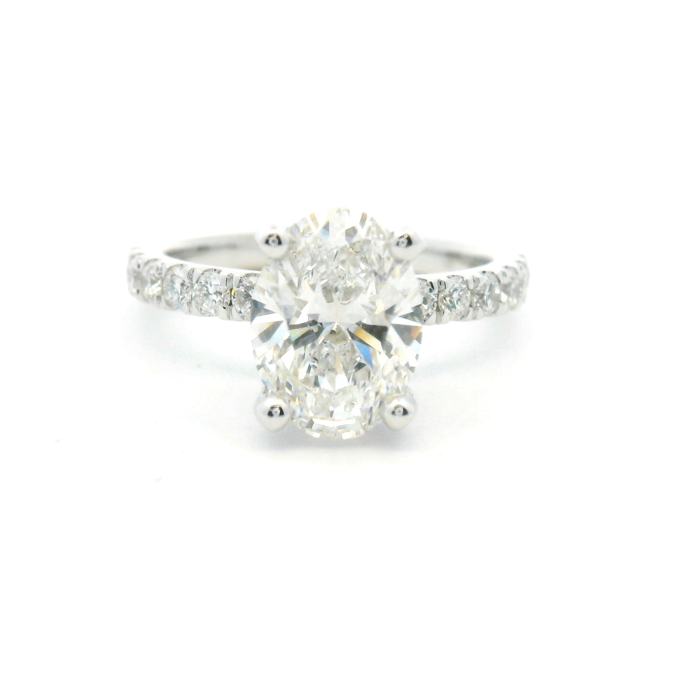 Accented Oval Engagement Ring