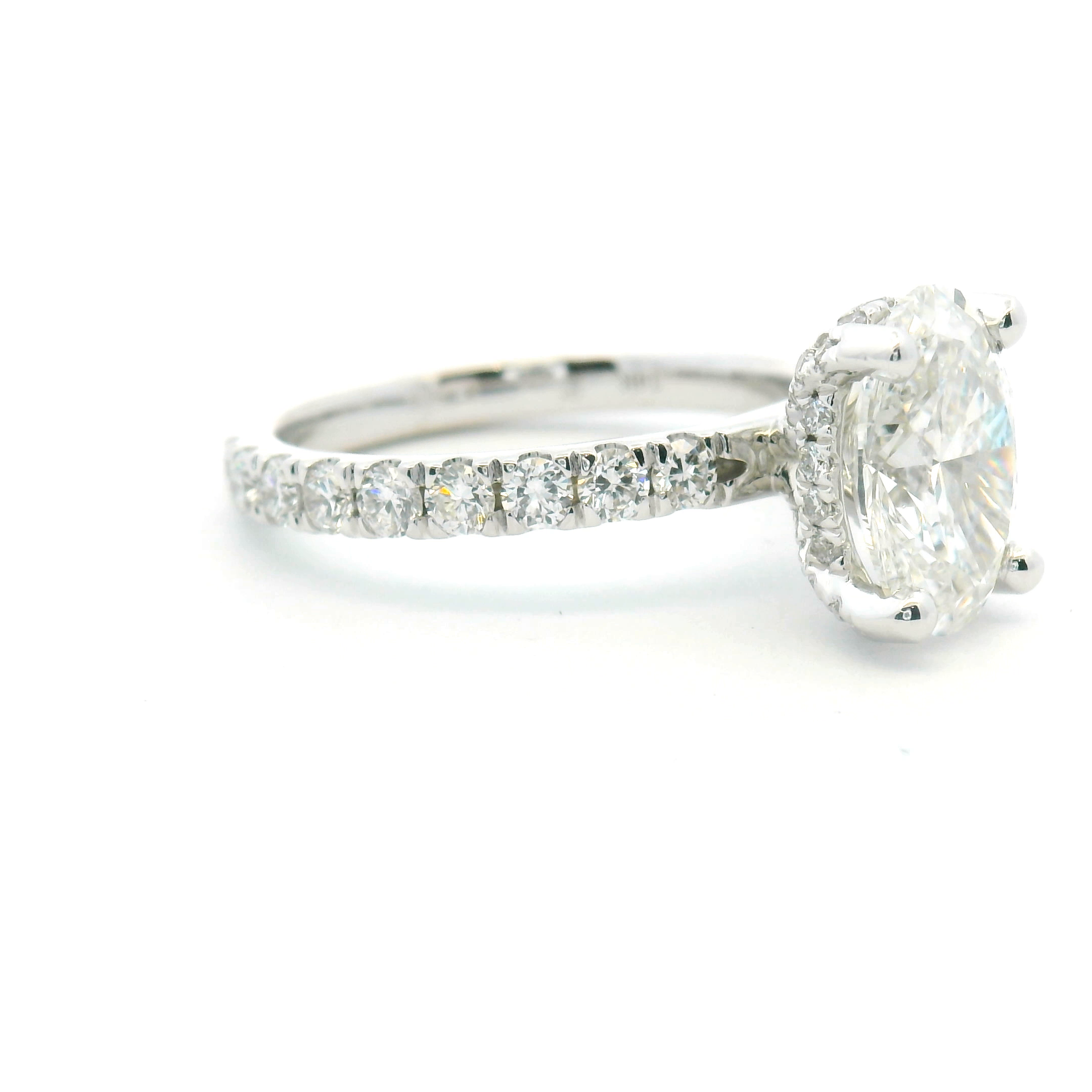 Accented Oval Engagement Ring