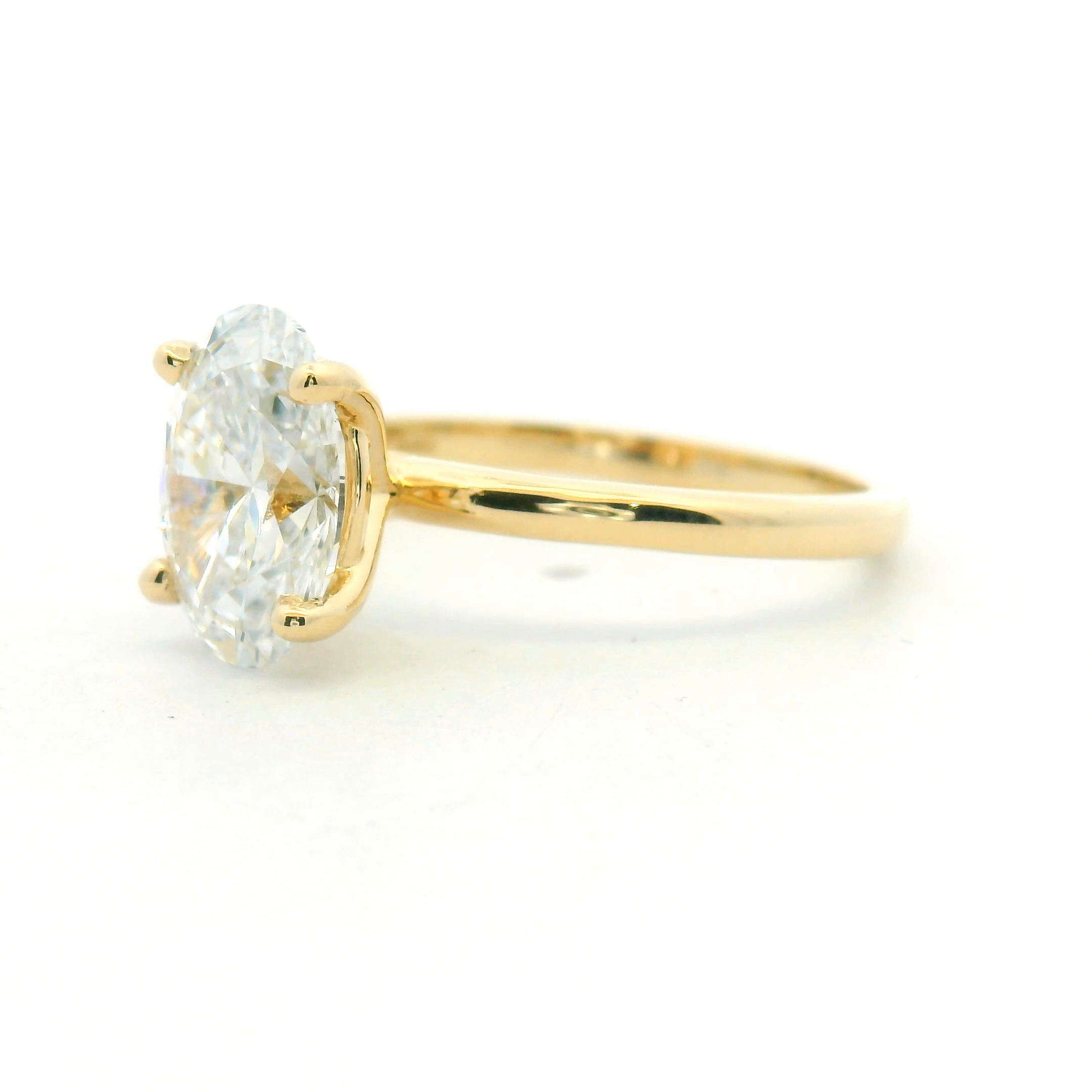 Oval Diamond Solitaire Engagement Ring