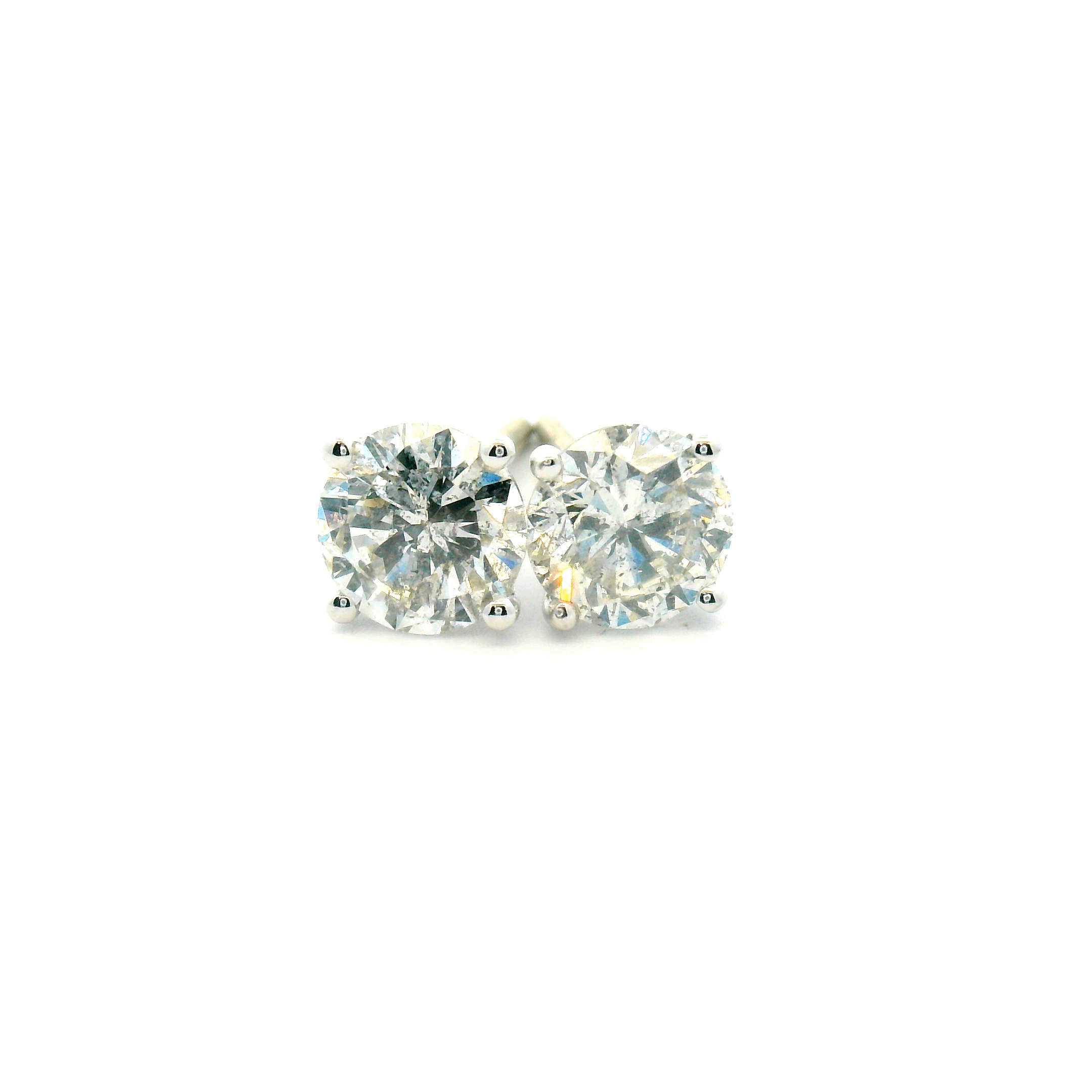 Round Diamond Stud Earrings