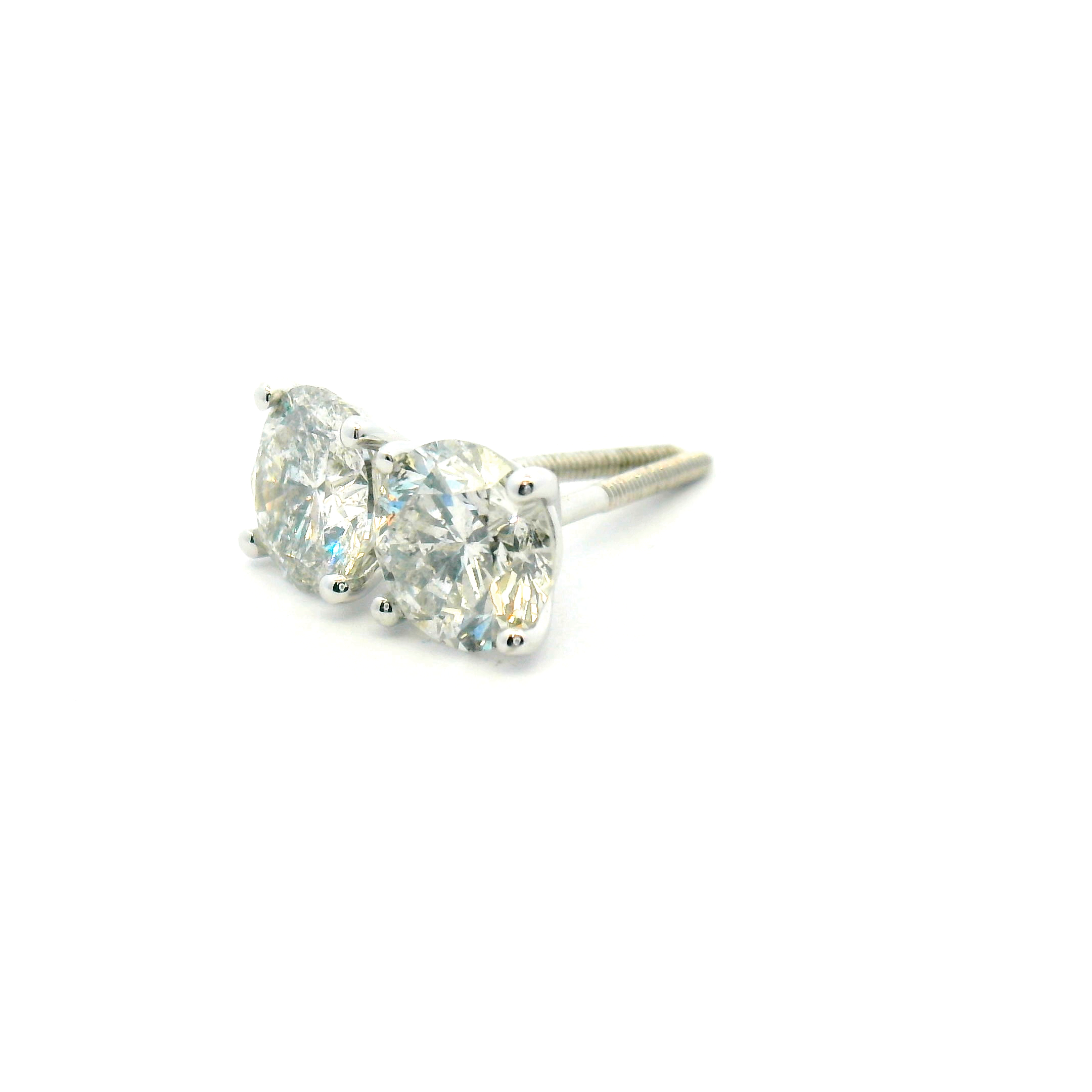 Round Diamond Stud Earrings