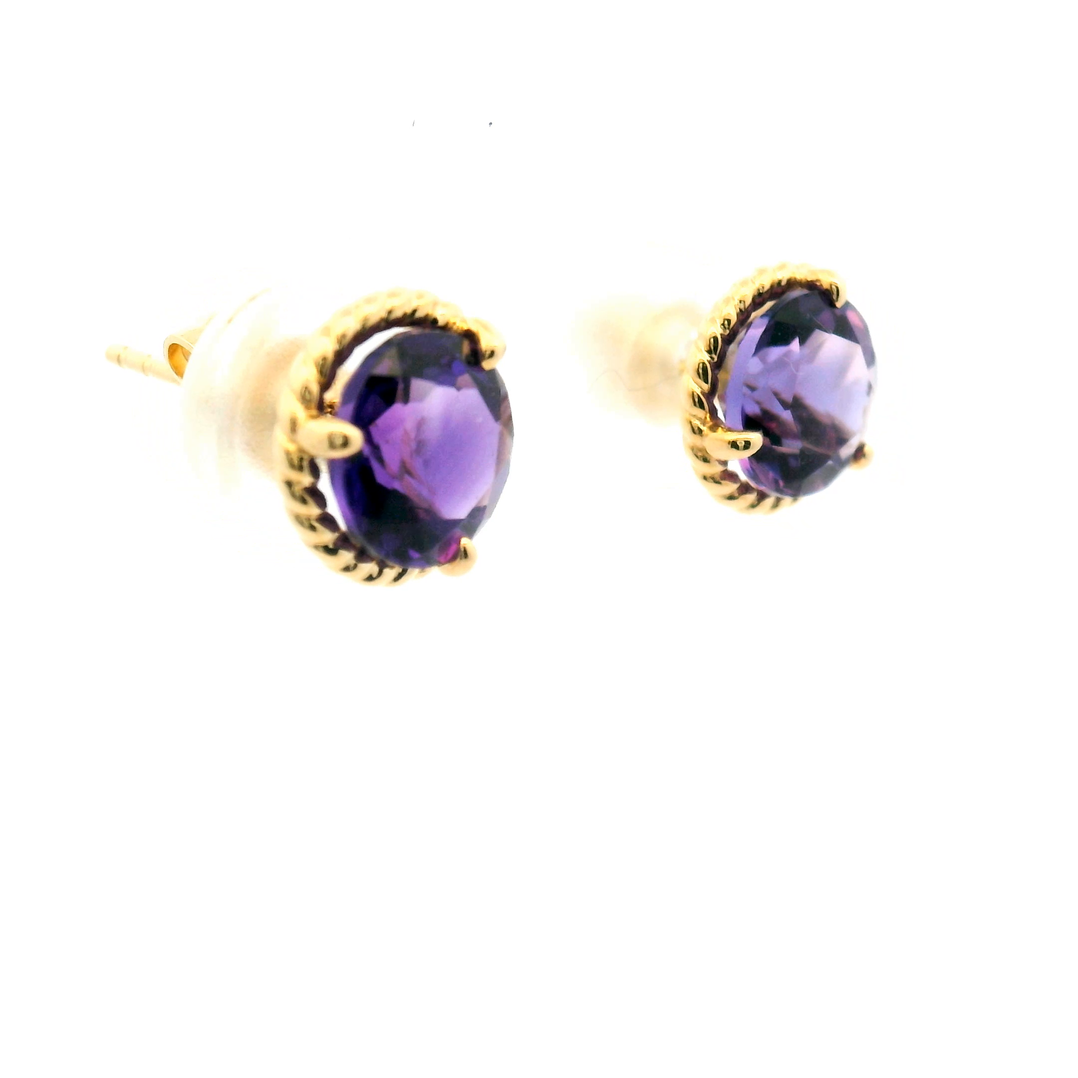 Amethyst Stud Earrings