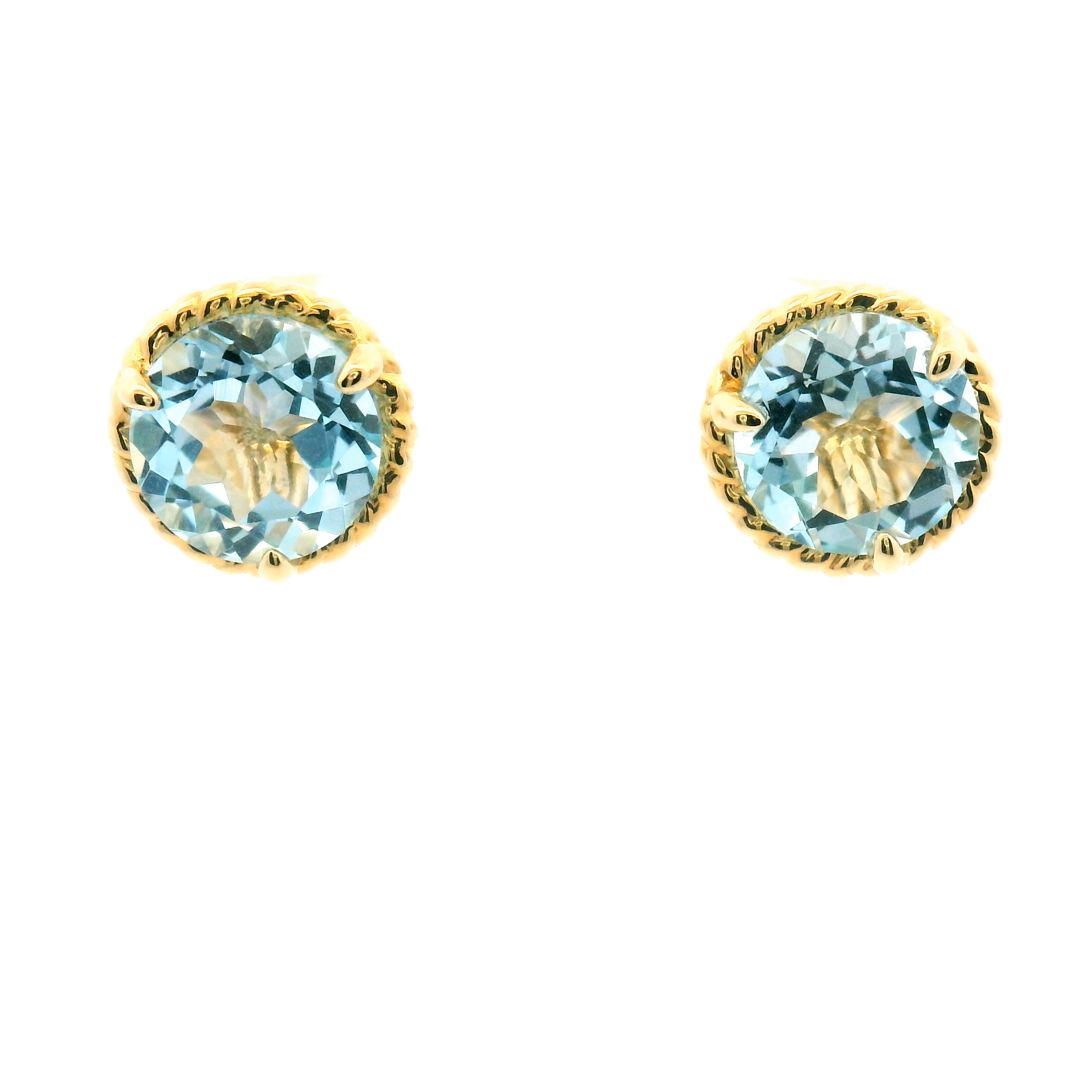 Blue Topaz Stud Earrings
