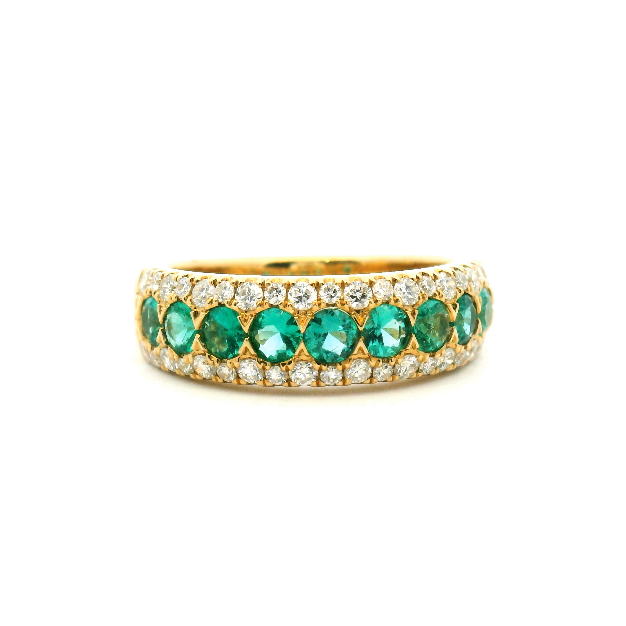 Emerald and Diamond Cocktail Ring