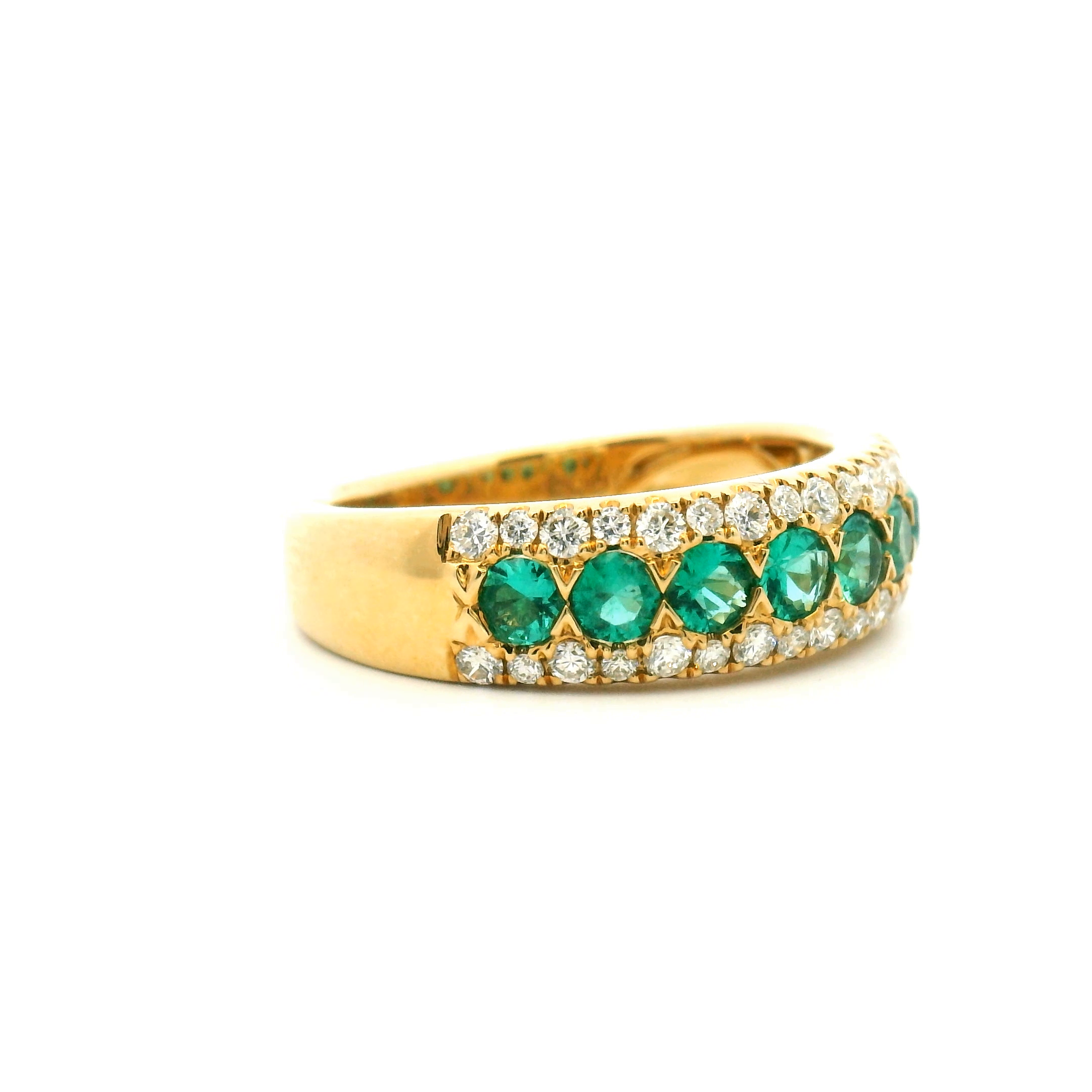 Emerald and Diamond Cocktail Ring