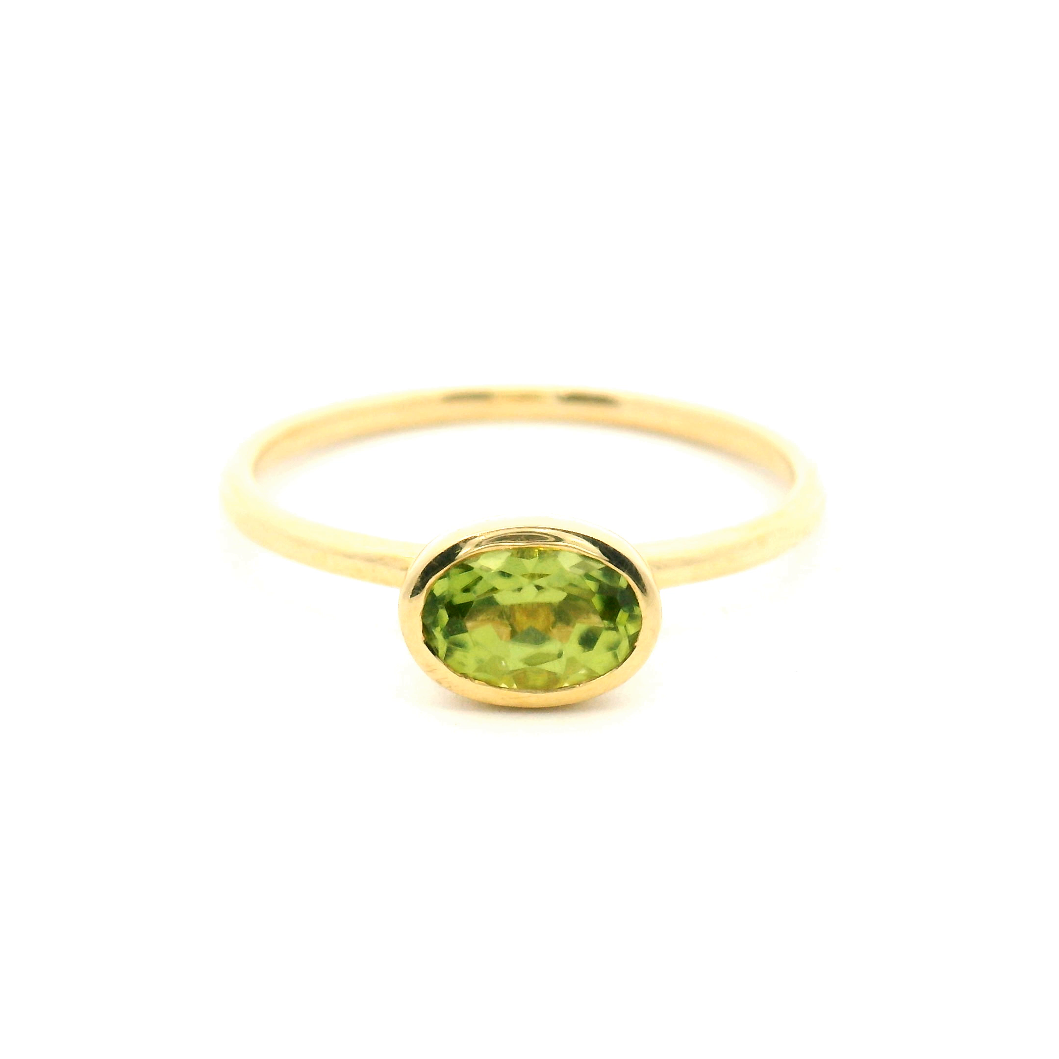 Peridot Bezel Ring