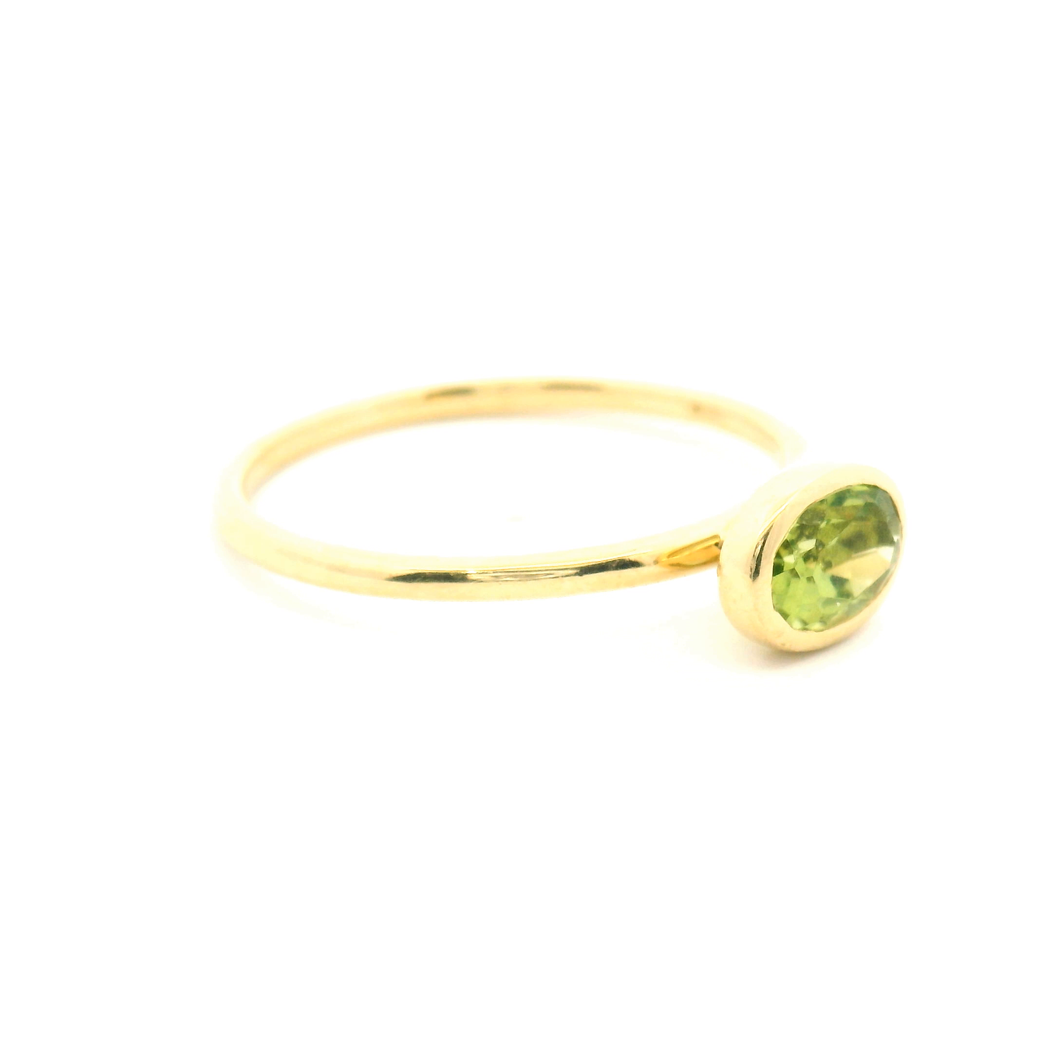 Peridot Bezel Ring