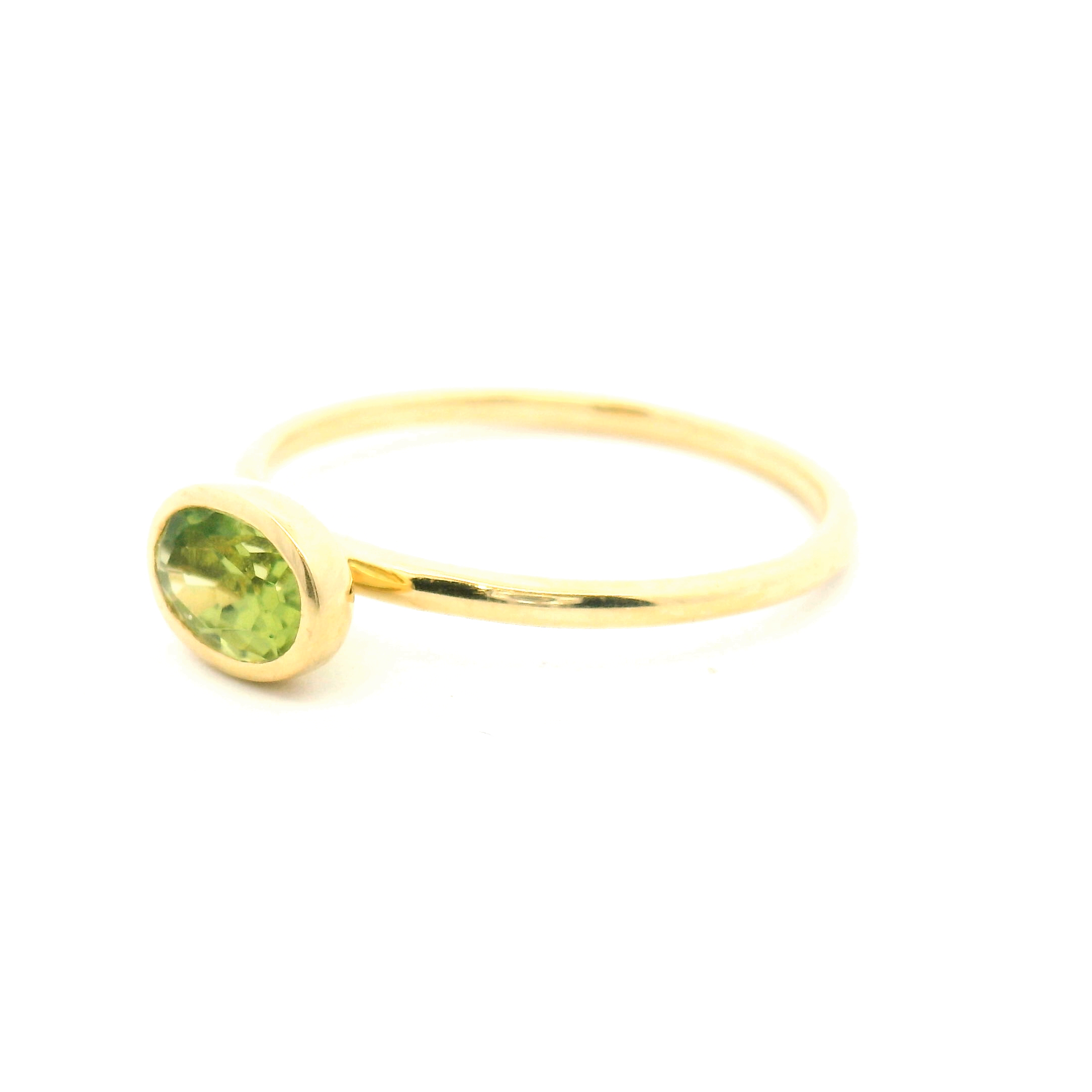 Peridot Bezel Ring