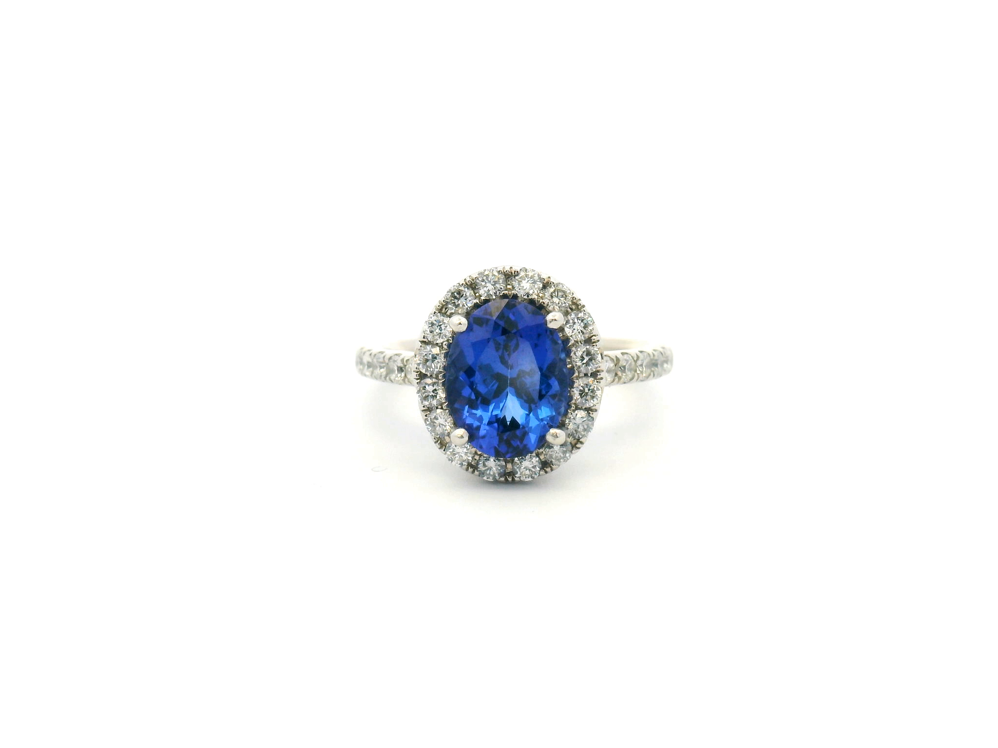 Tanzanite Halo Cocktail Ring