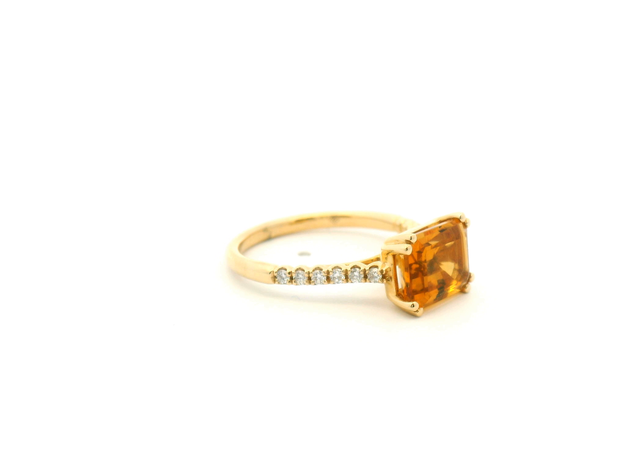 Citrine Diamond Cocktail Ring