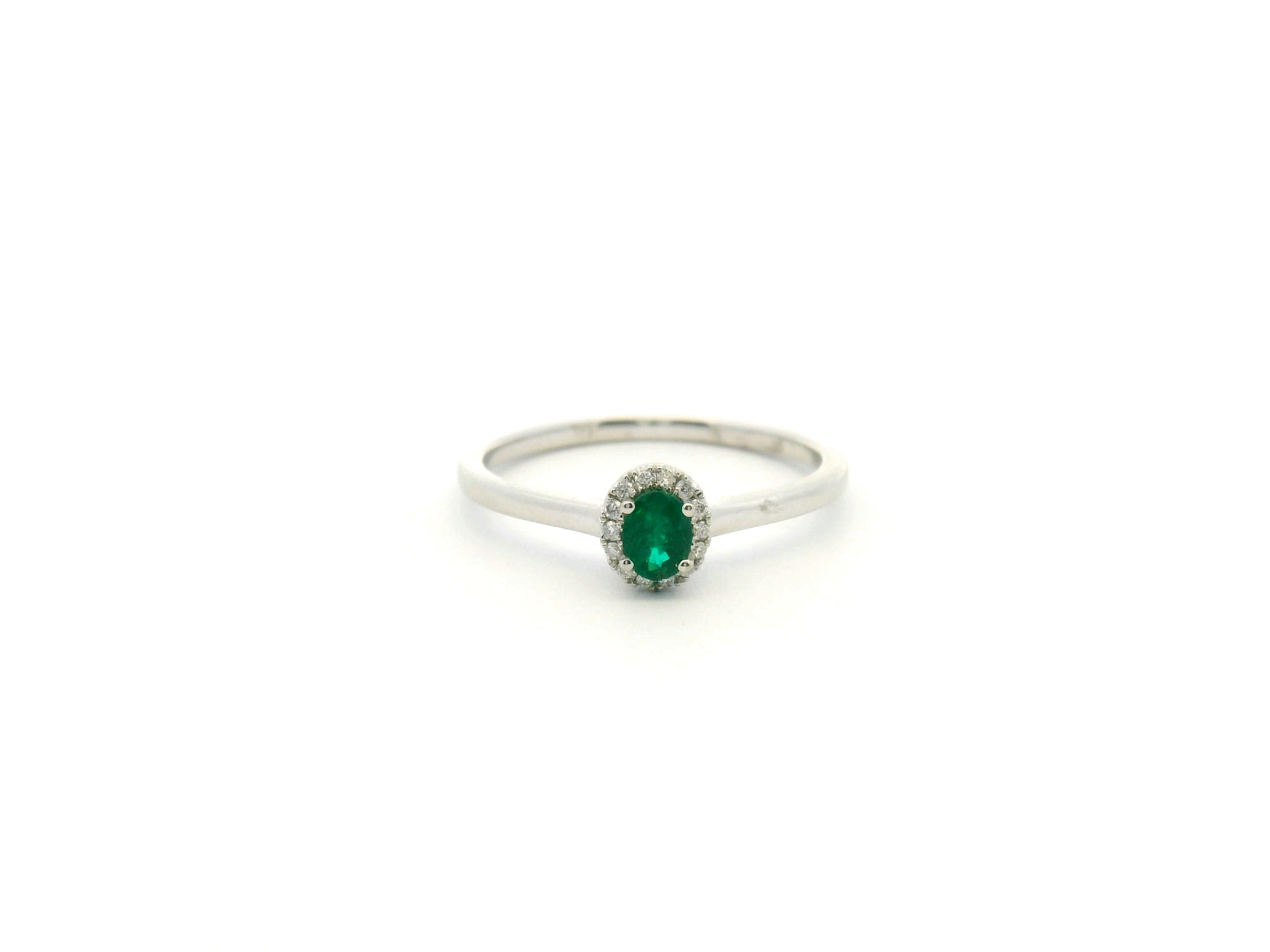 Emerald Halo Stackable Ring