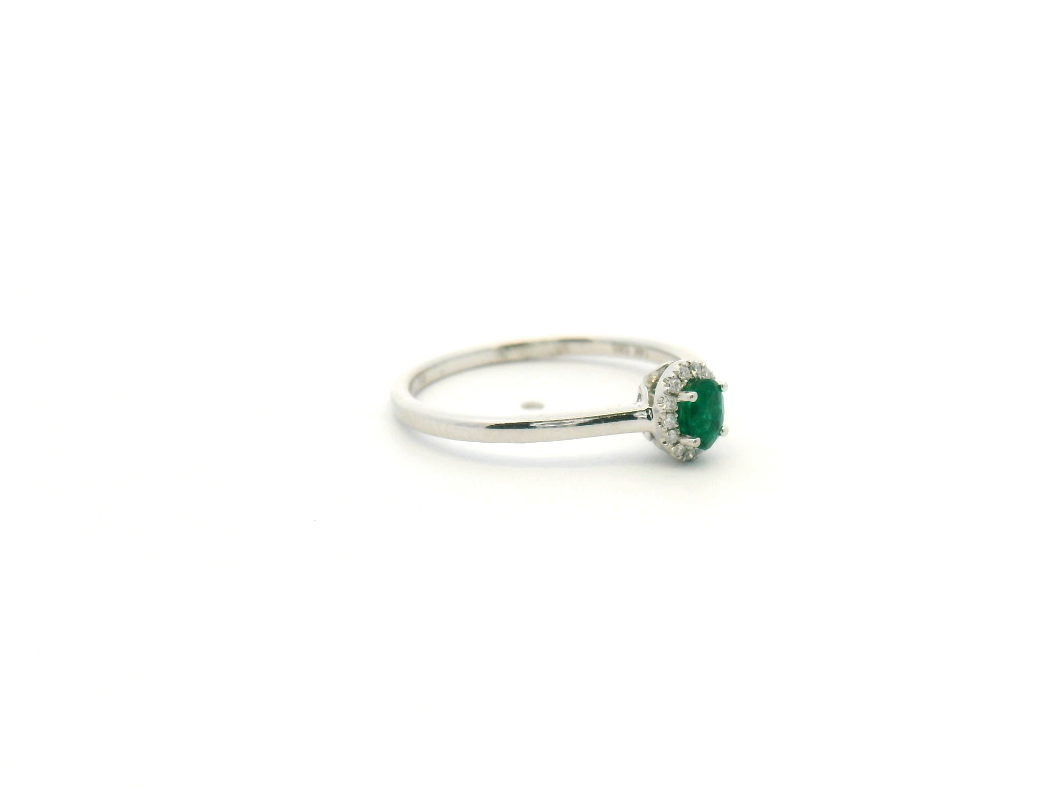 Emerald Halo Stackable Ring