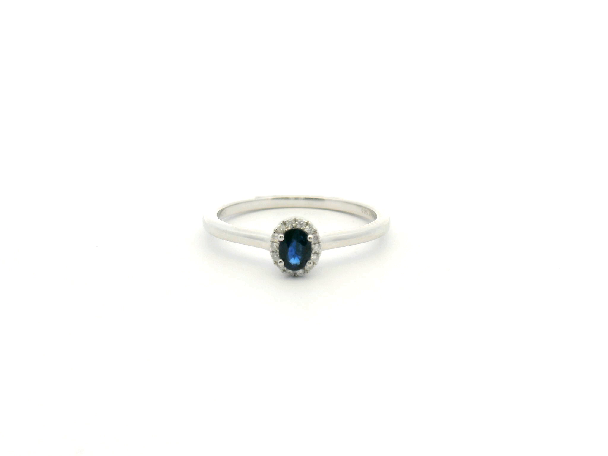 Sapphire Halo Stackable Ring