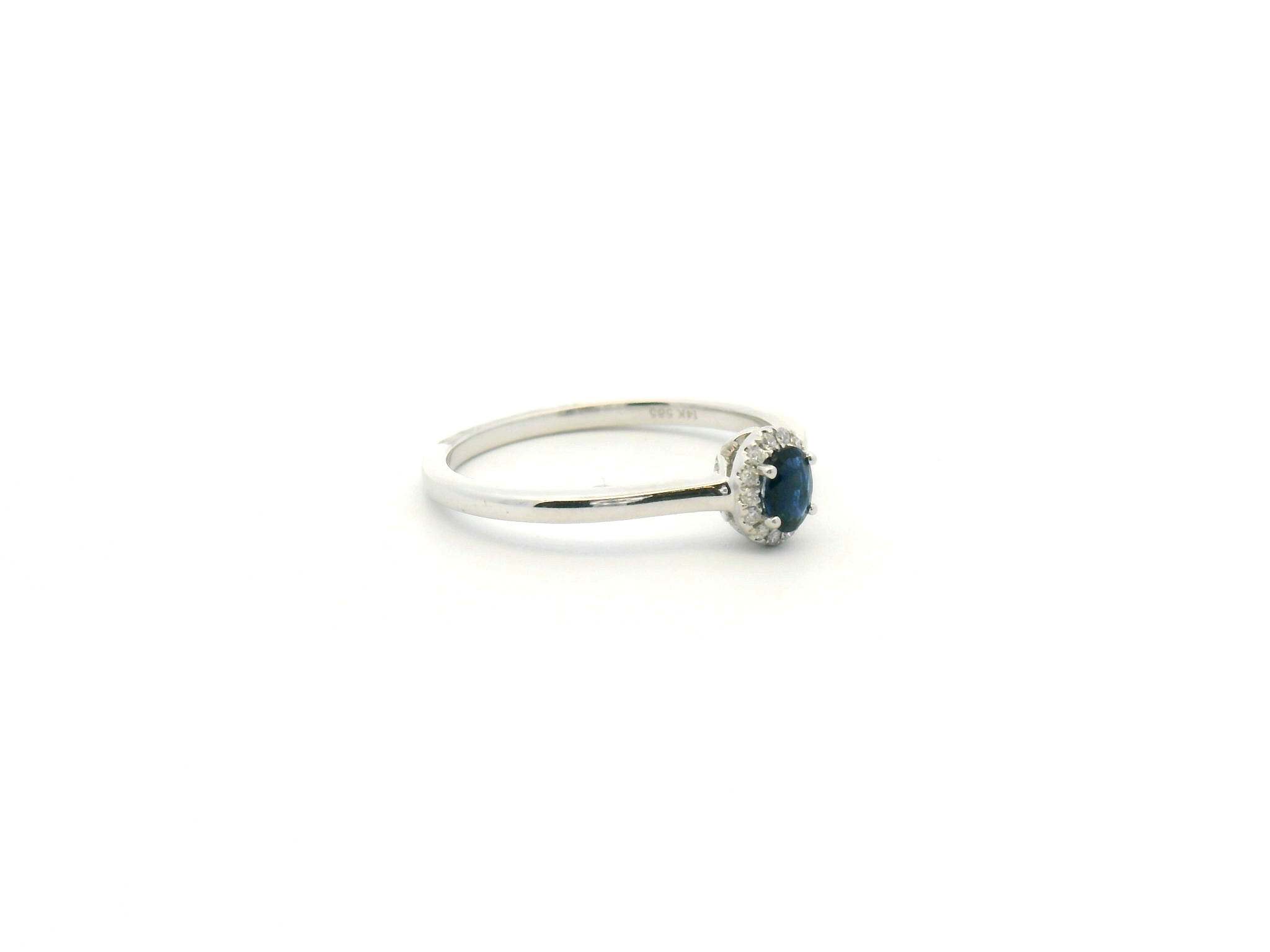 Sapphire Halo Stackable Ring