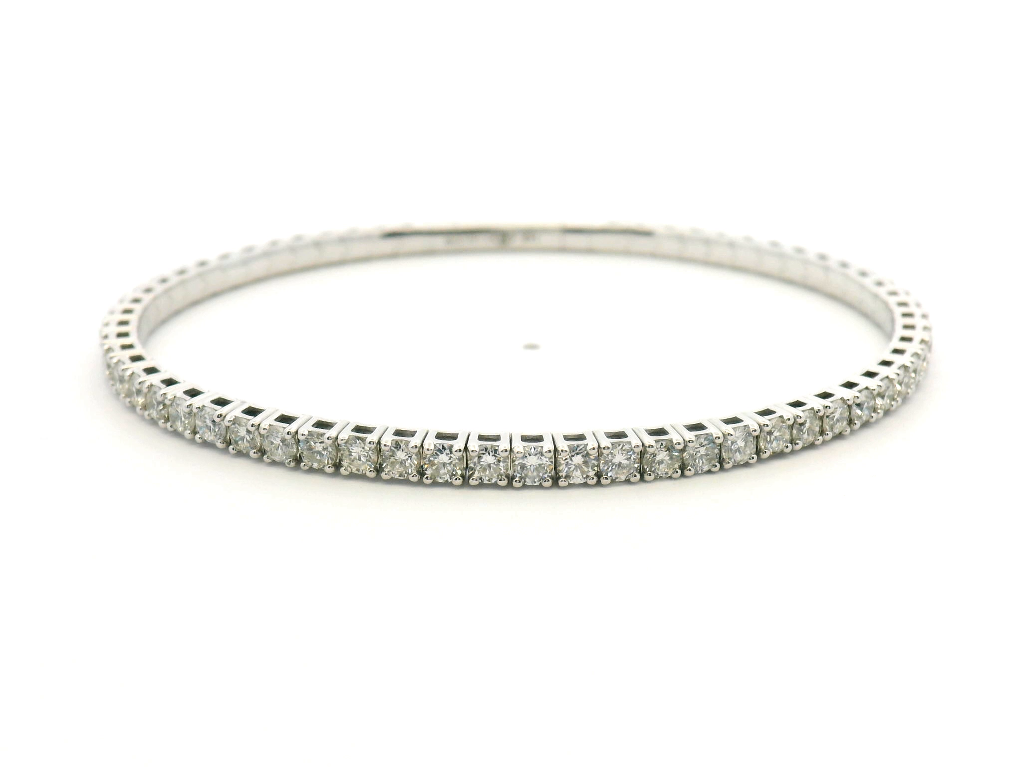 Diamond Straight-Line Flexible Bangle Bracelet