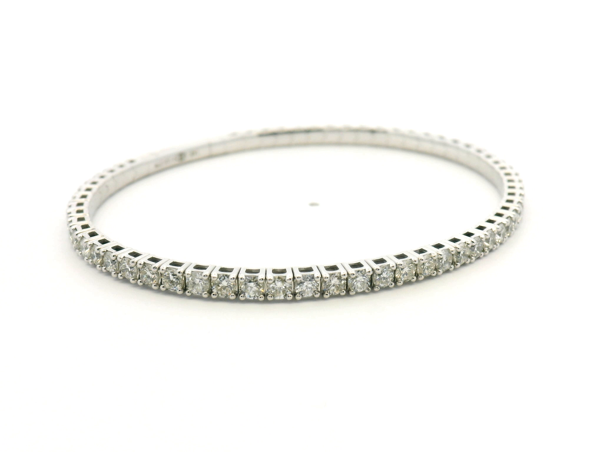 Diamond Straight-Line Flexible Bangle Bracelet