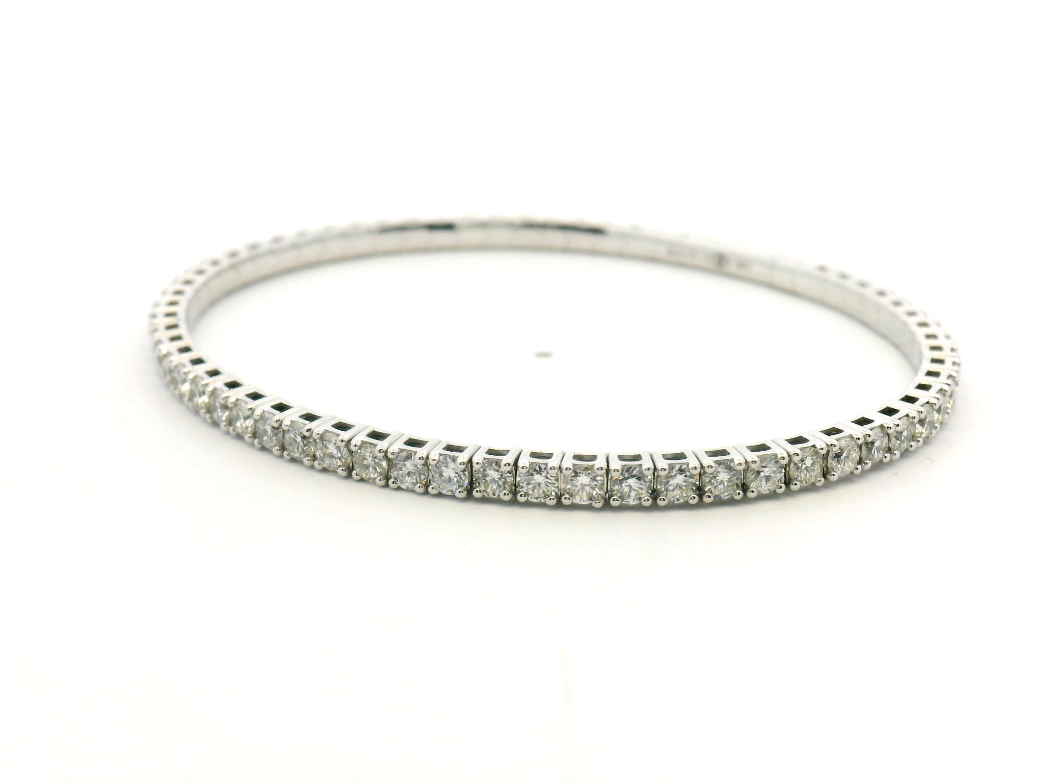 Diamond Straight-Line Flexible Bangle Bracelet