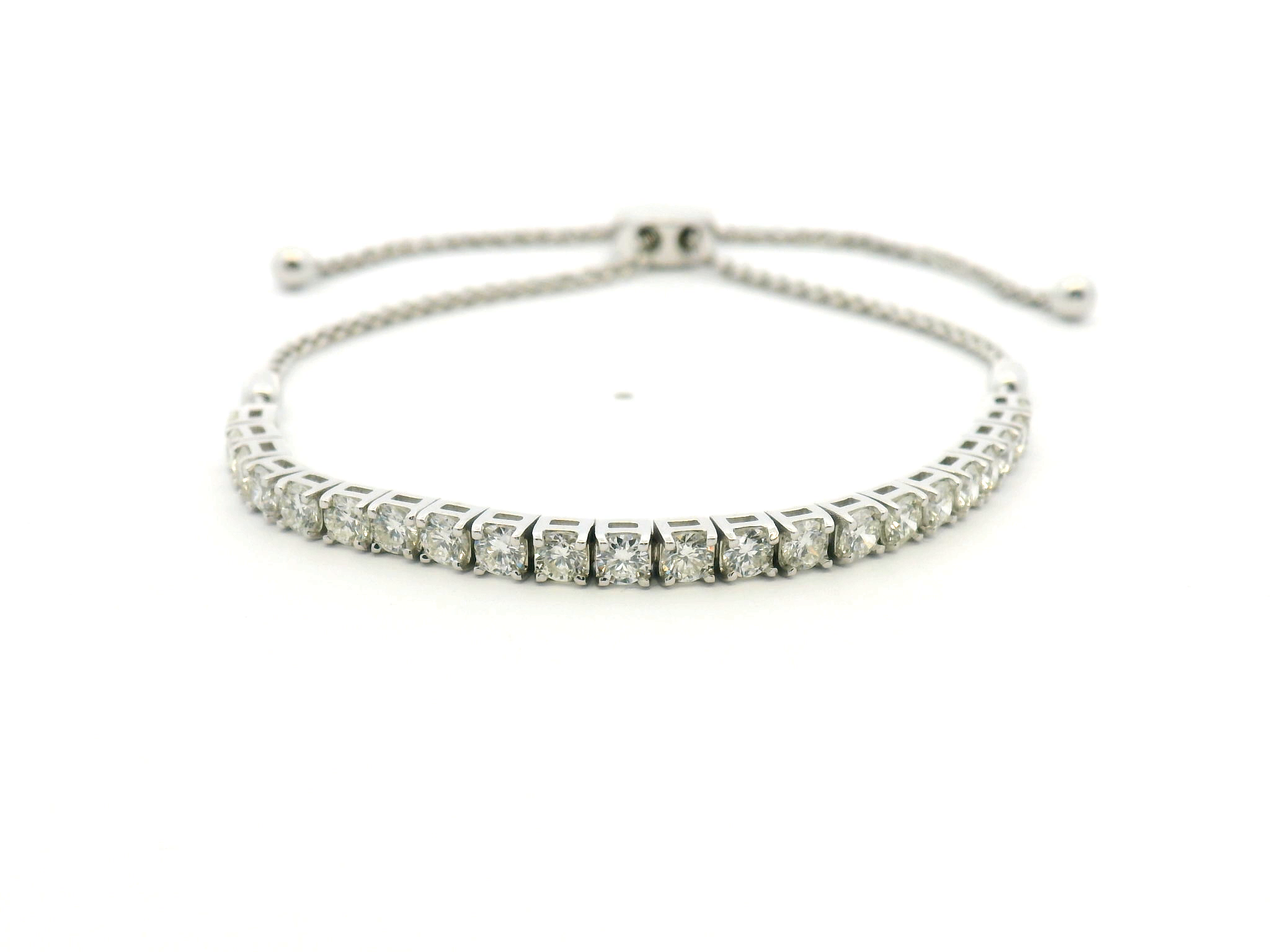 Diamond Straight-Line Bolo Bracelet