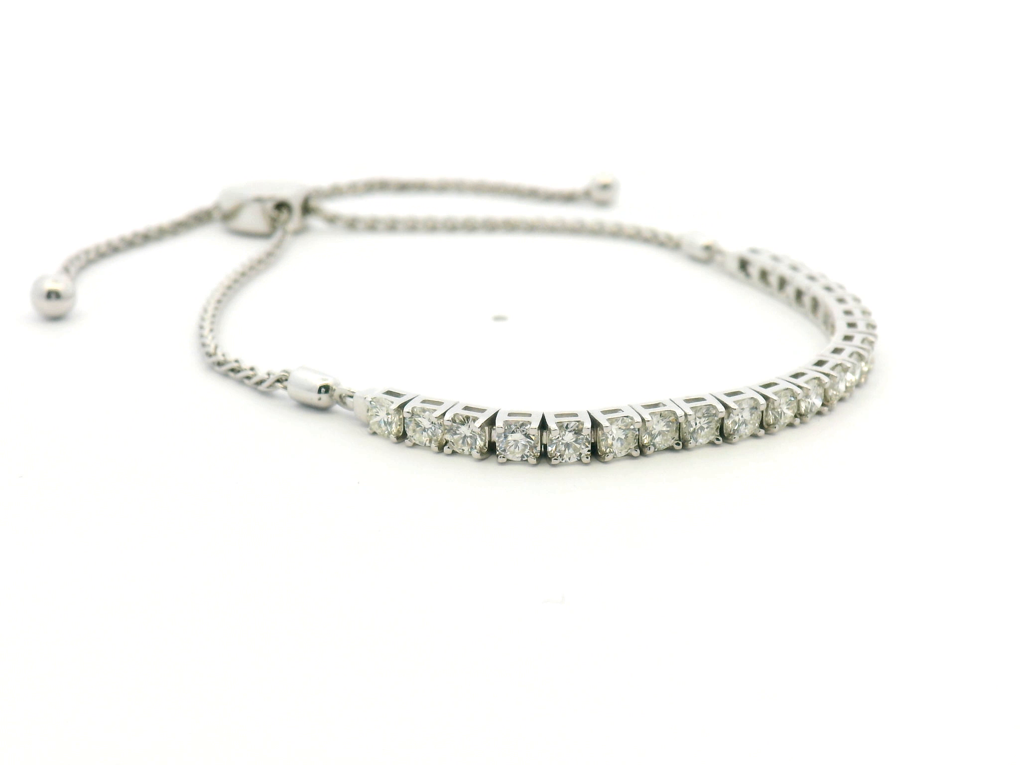 Diamond Straight-Line Bolo Bracelet