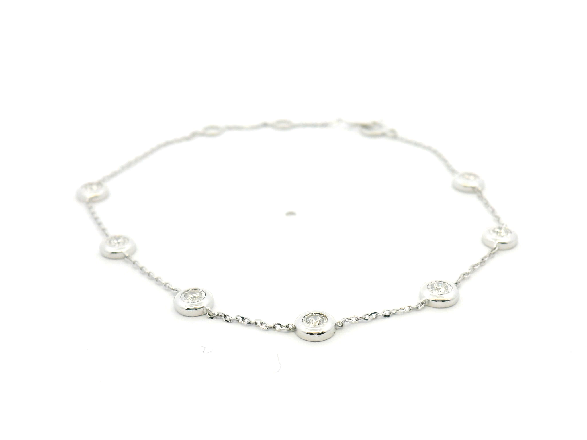 Diamond Bezel Station Bracelet