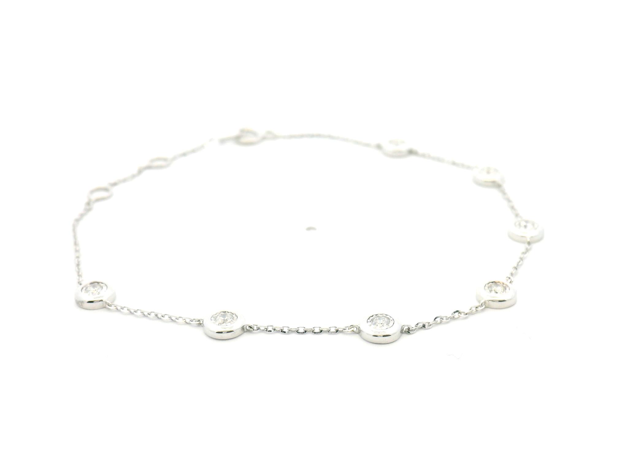 Diamond Bezel Station Bracelet