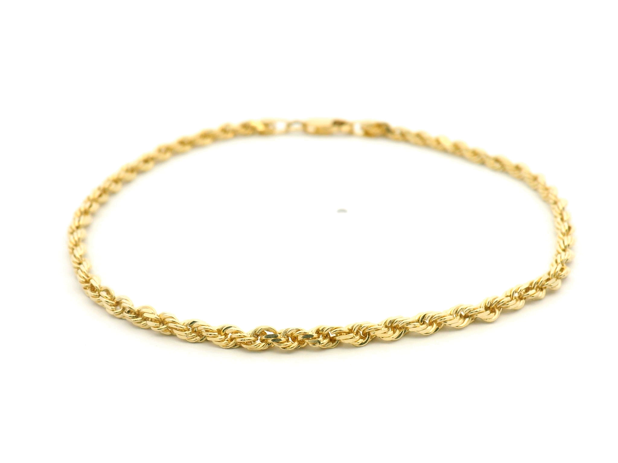 Yellow Gold Rope Chain Bracelet