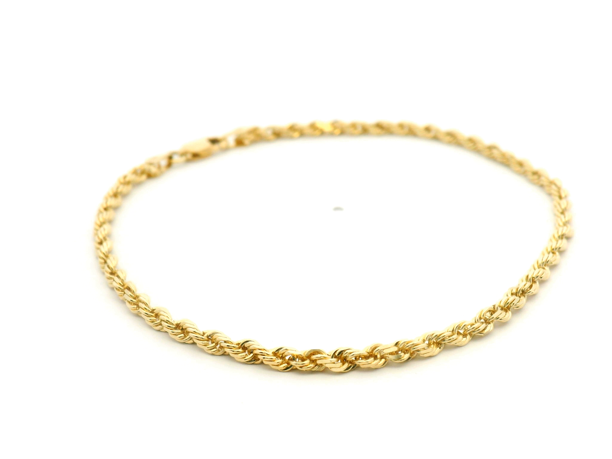 Yellow Gold Rope Chain Bracelet