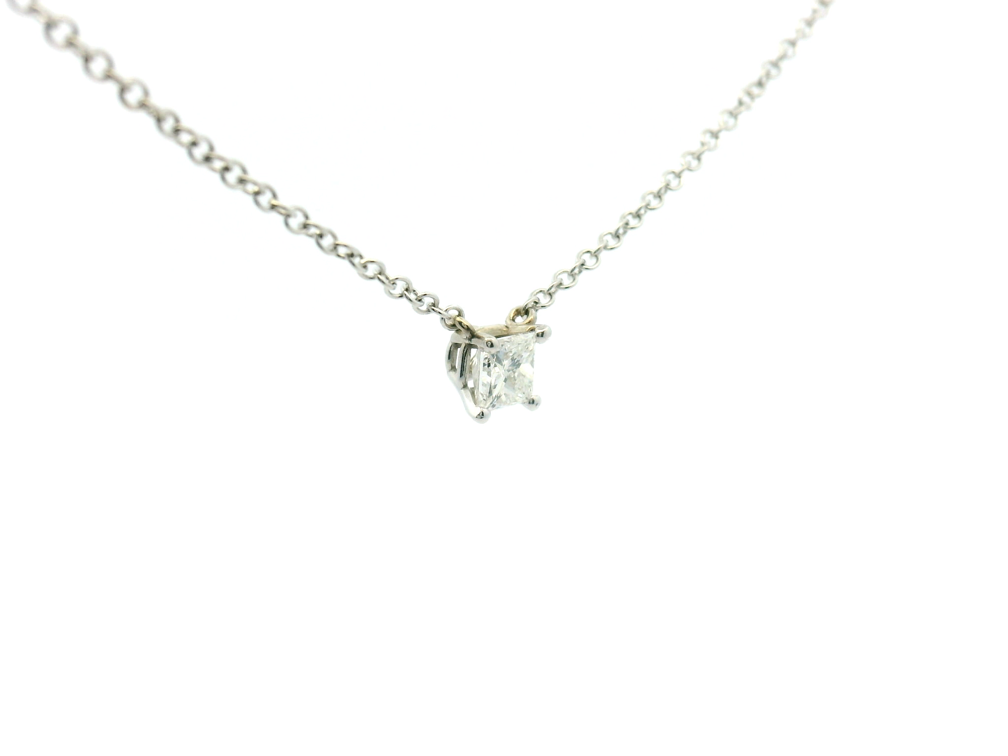 Princess Cut Diamond Pendant Necklace