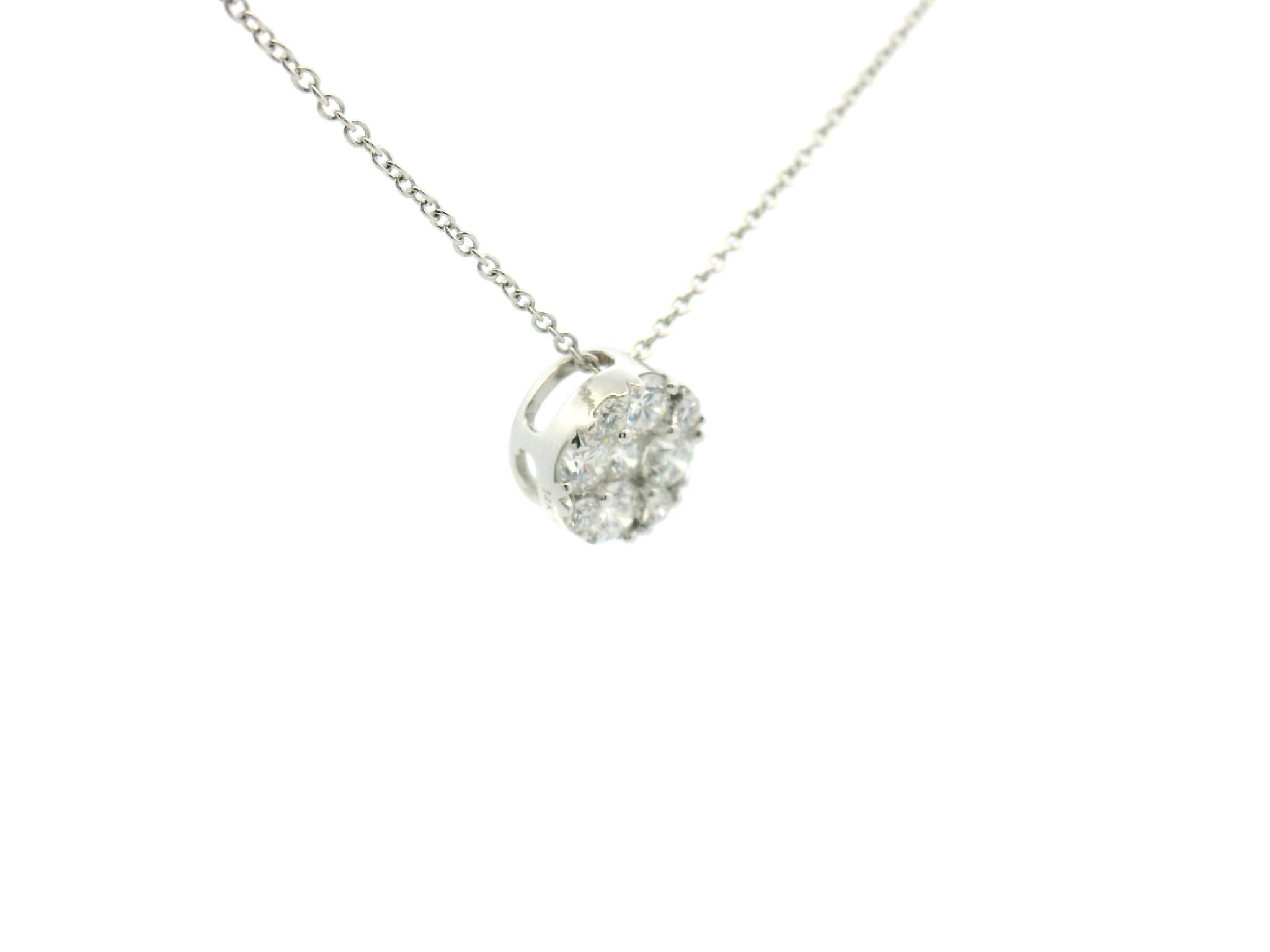Diamond Cluster Pendant Necklace
