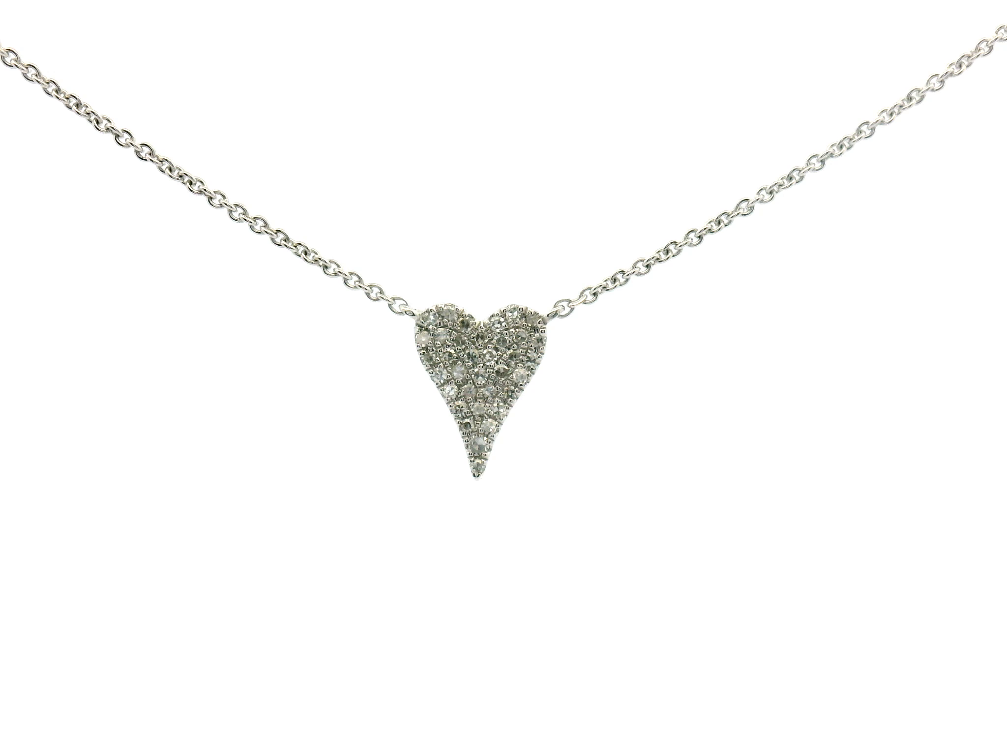 Diamond Pavé Heart Pendant Necklace