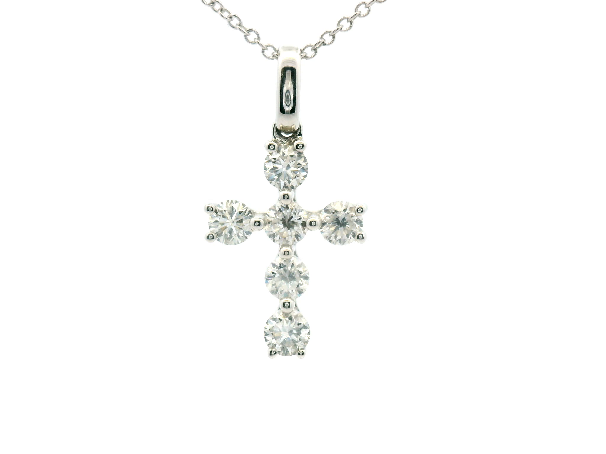 Diamond Cross Pendant Necklace