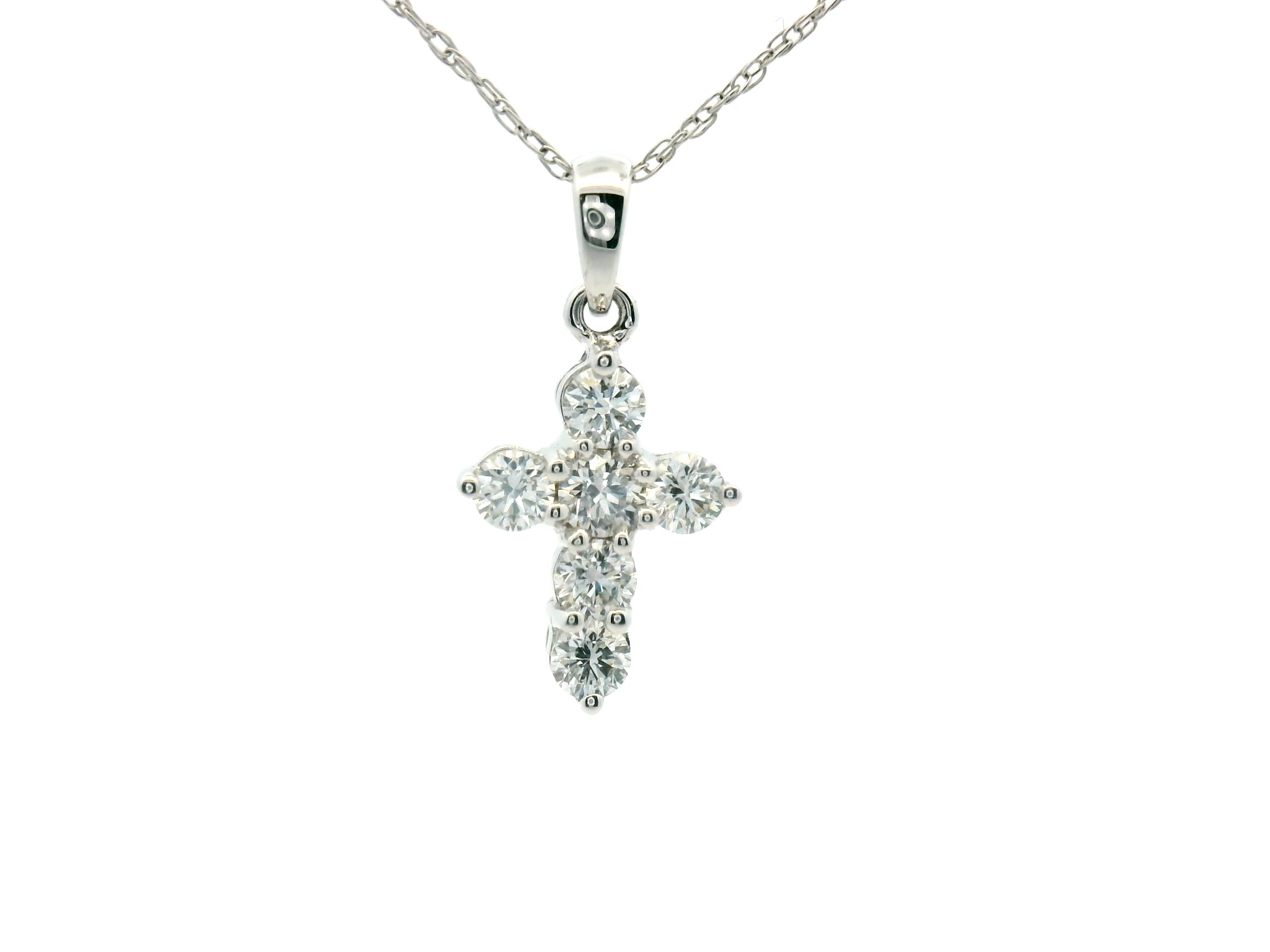Diamond Cross Pendant Necklace