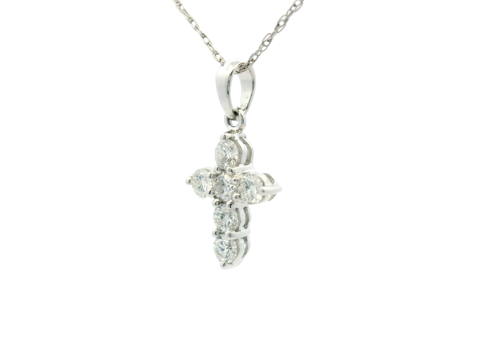 Diamond Cross Pendant Necklace