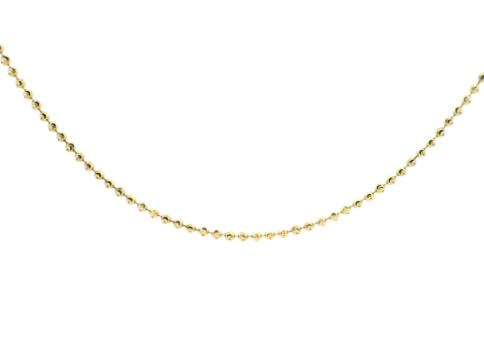 Diamond Cut Ball Chain Necklace