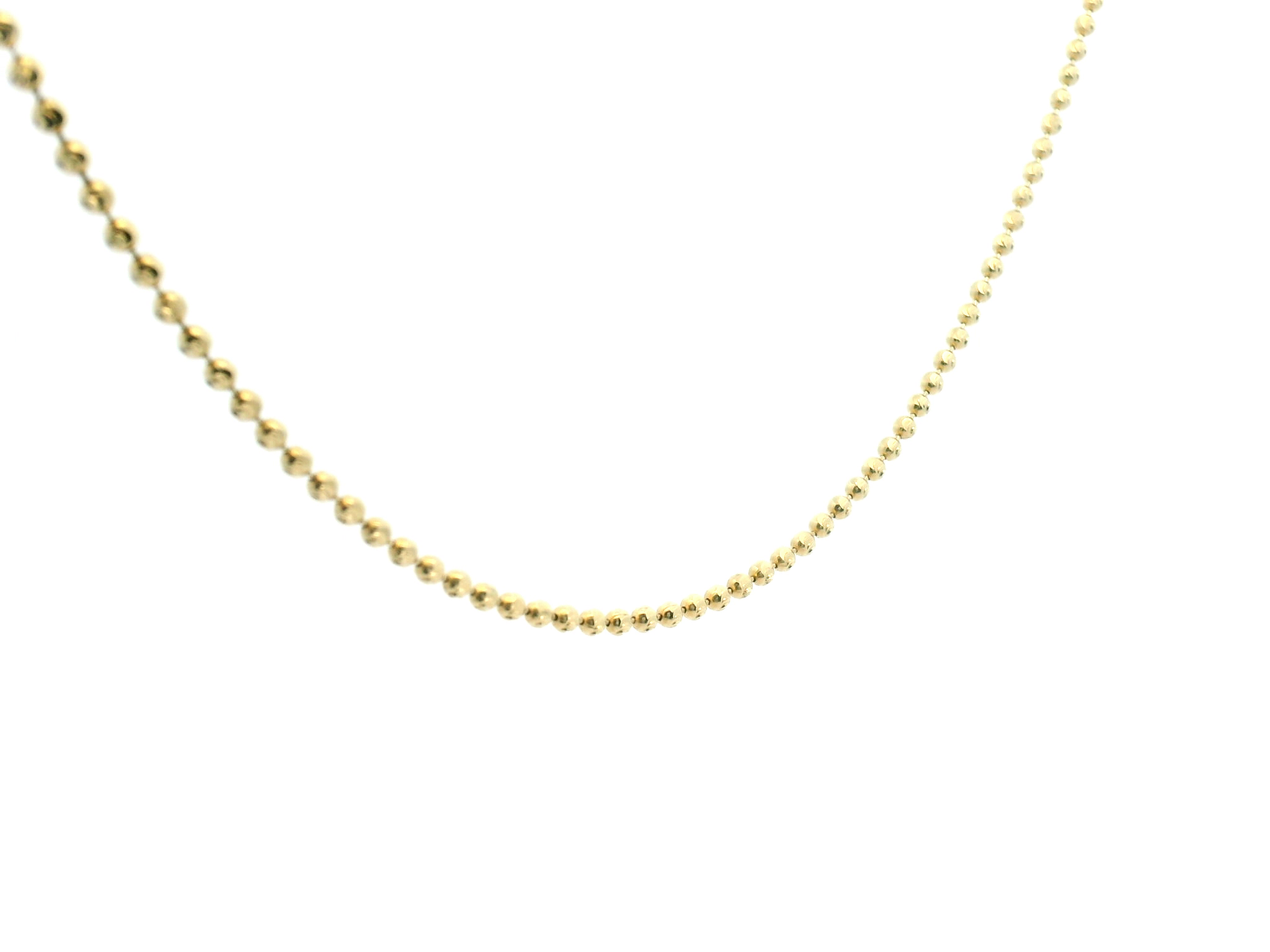 Diamond Cut Ball Chain Necklace