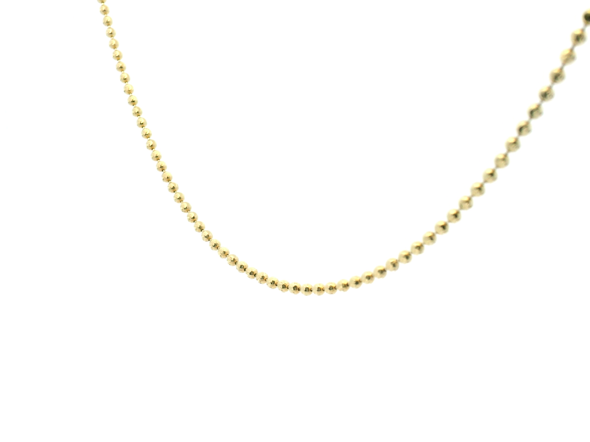 Diamond Cut Ball Chain Necklace