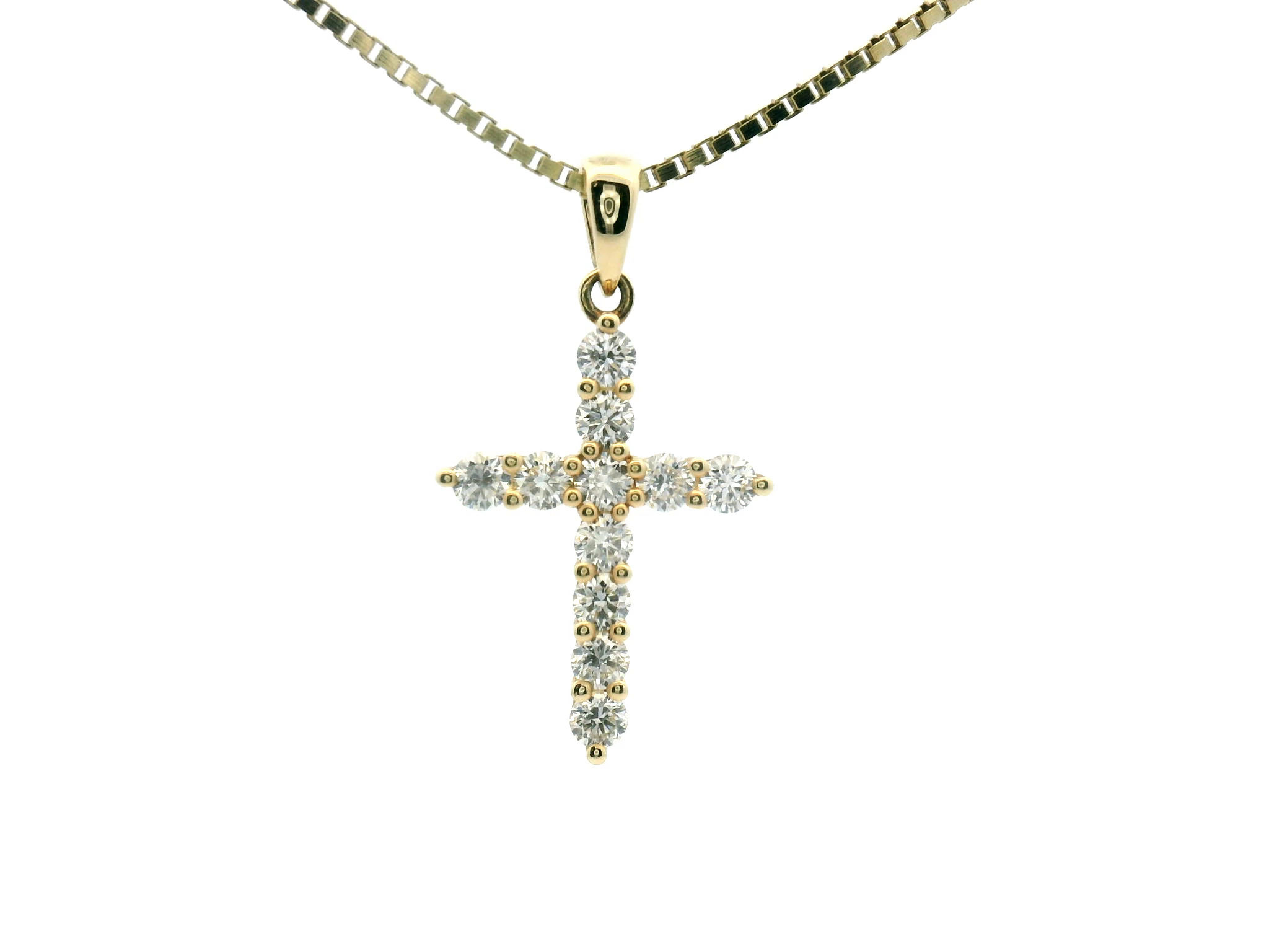 Diamond Cross Pendant Necklace