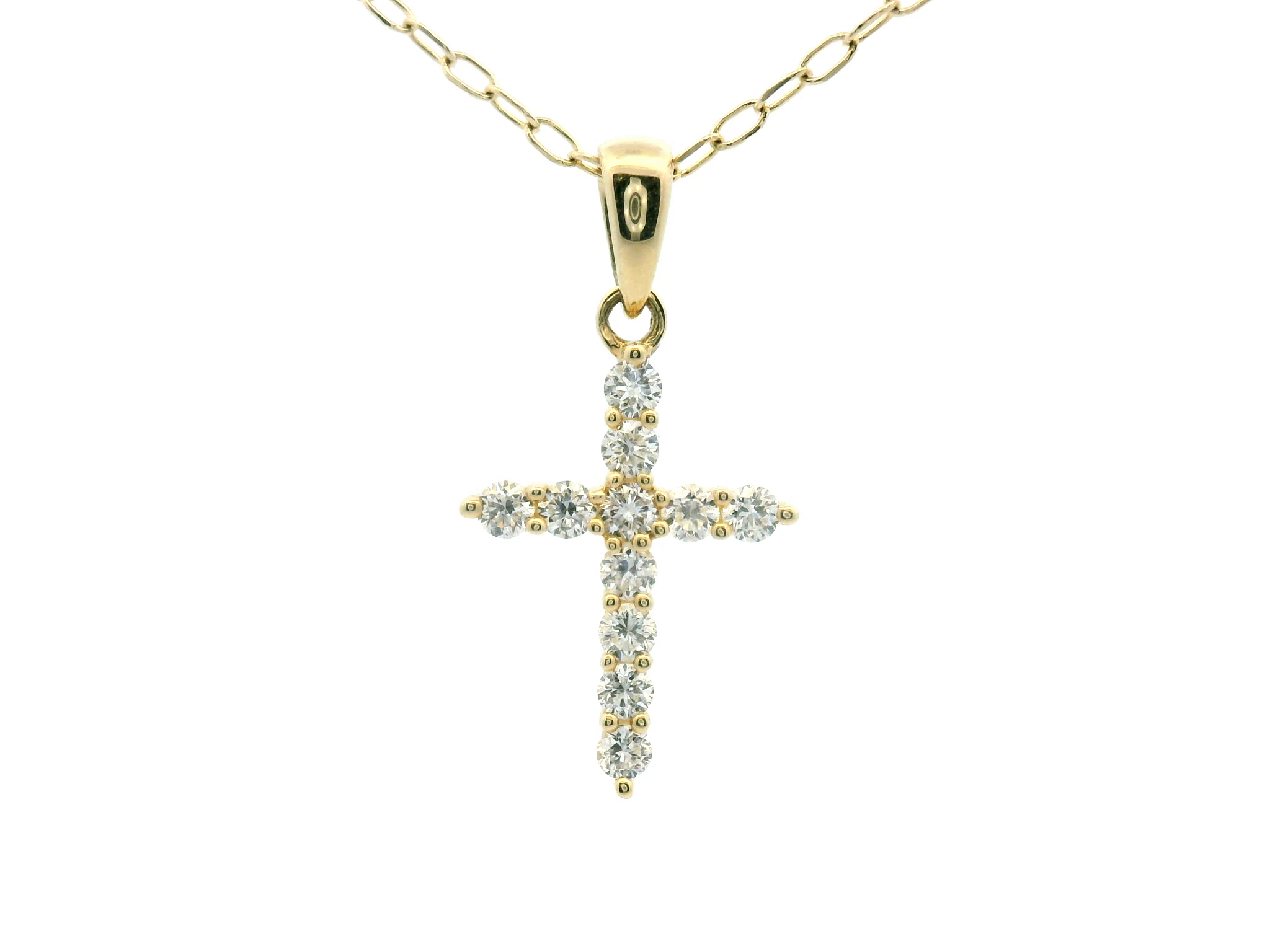 Diamond Cross Pendant Necklace