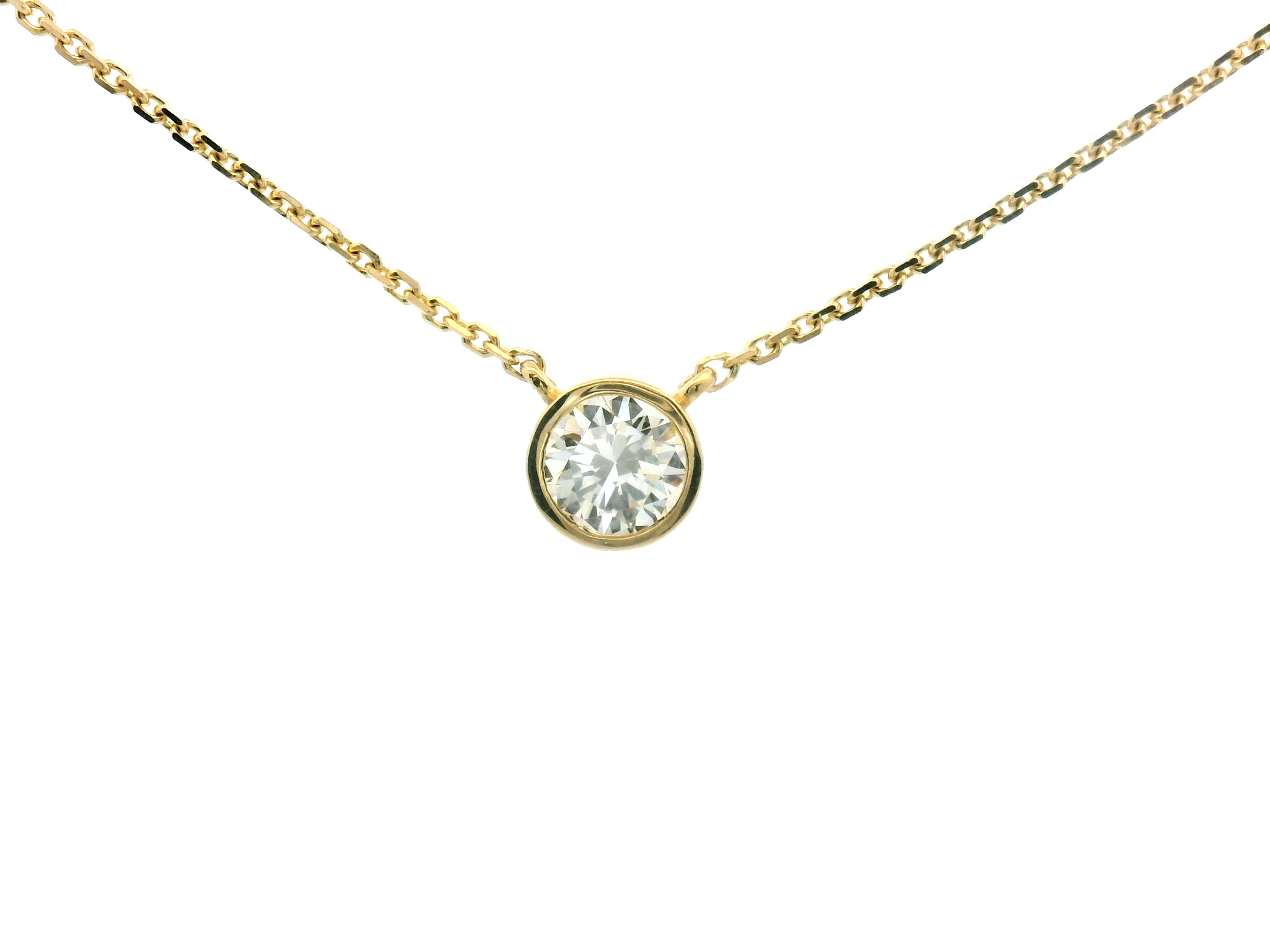 Diamond Bezel Pendant Necklace