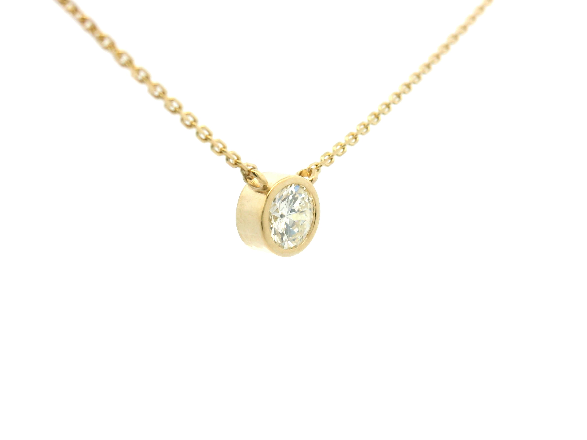 Diamond Bezel Pendant Necklace