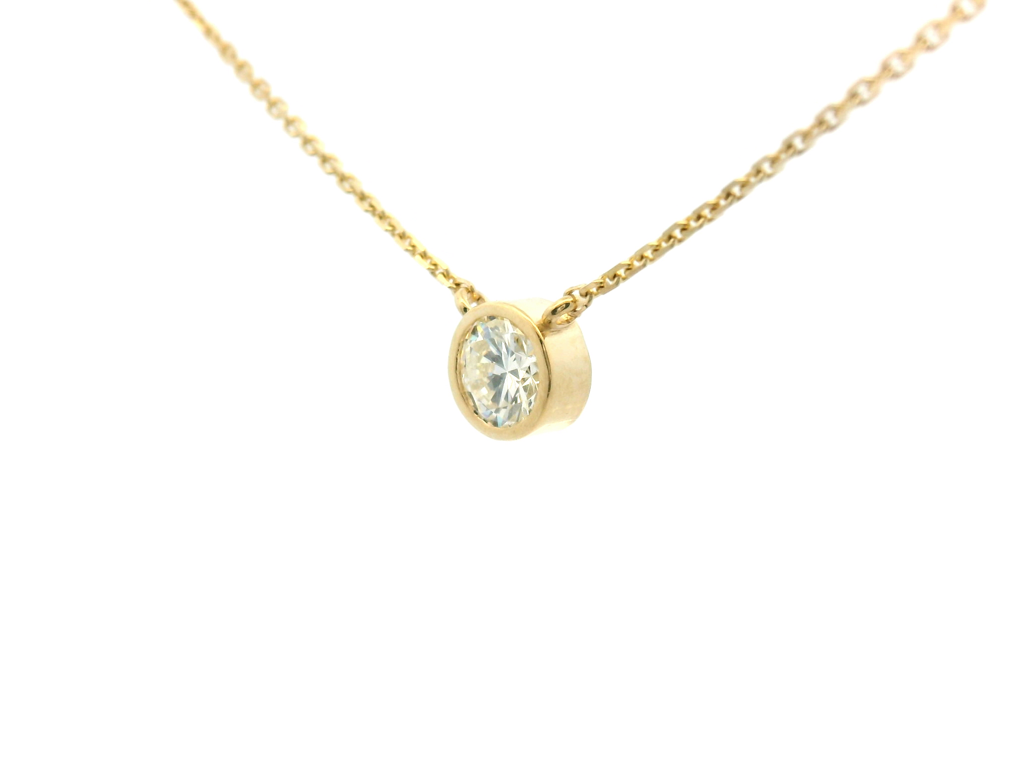 Diamond Bezel Pendant Necklace