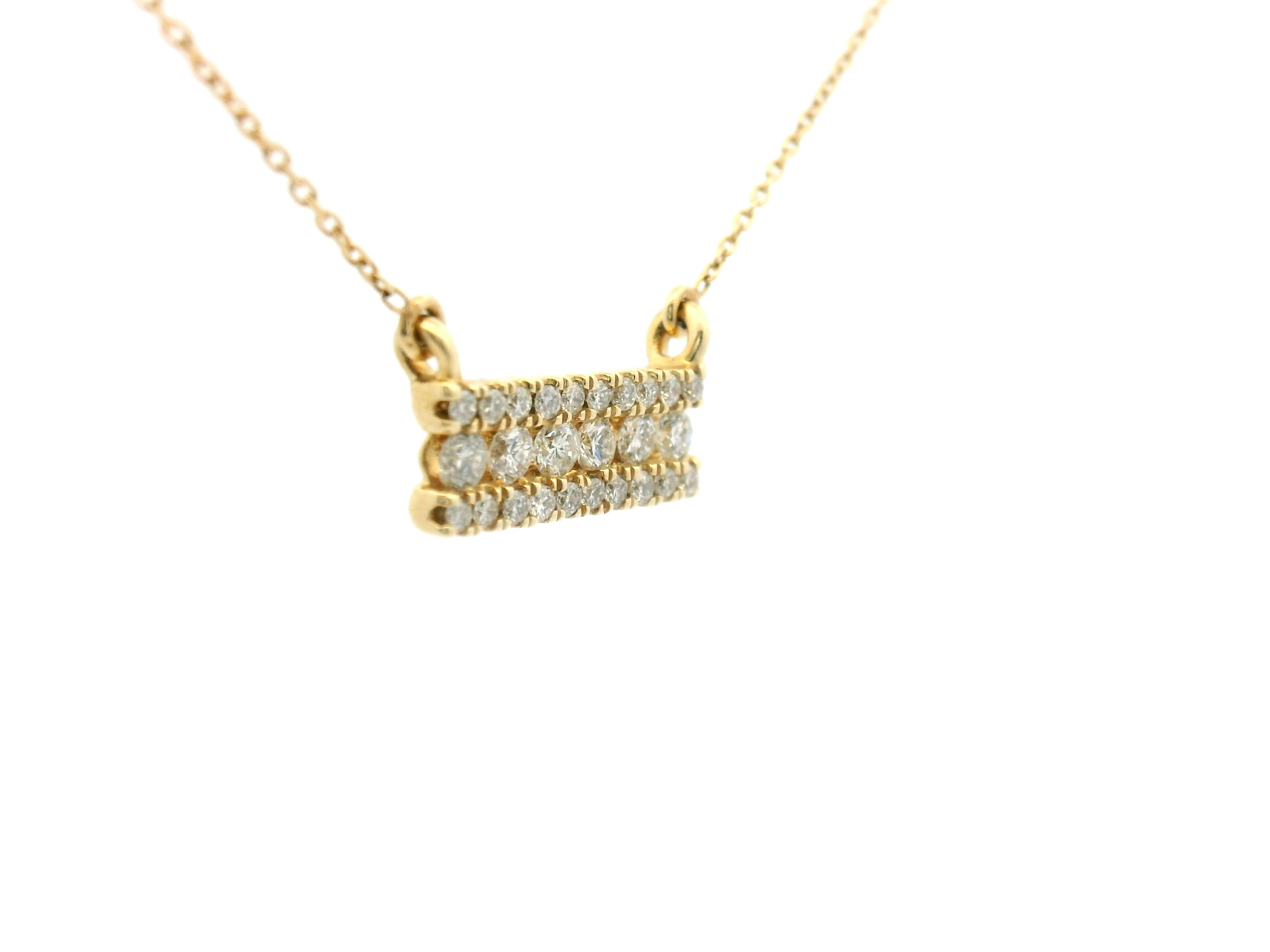 Diamond Bar Pendant Necklace