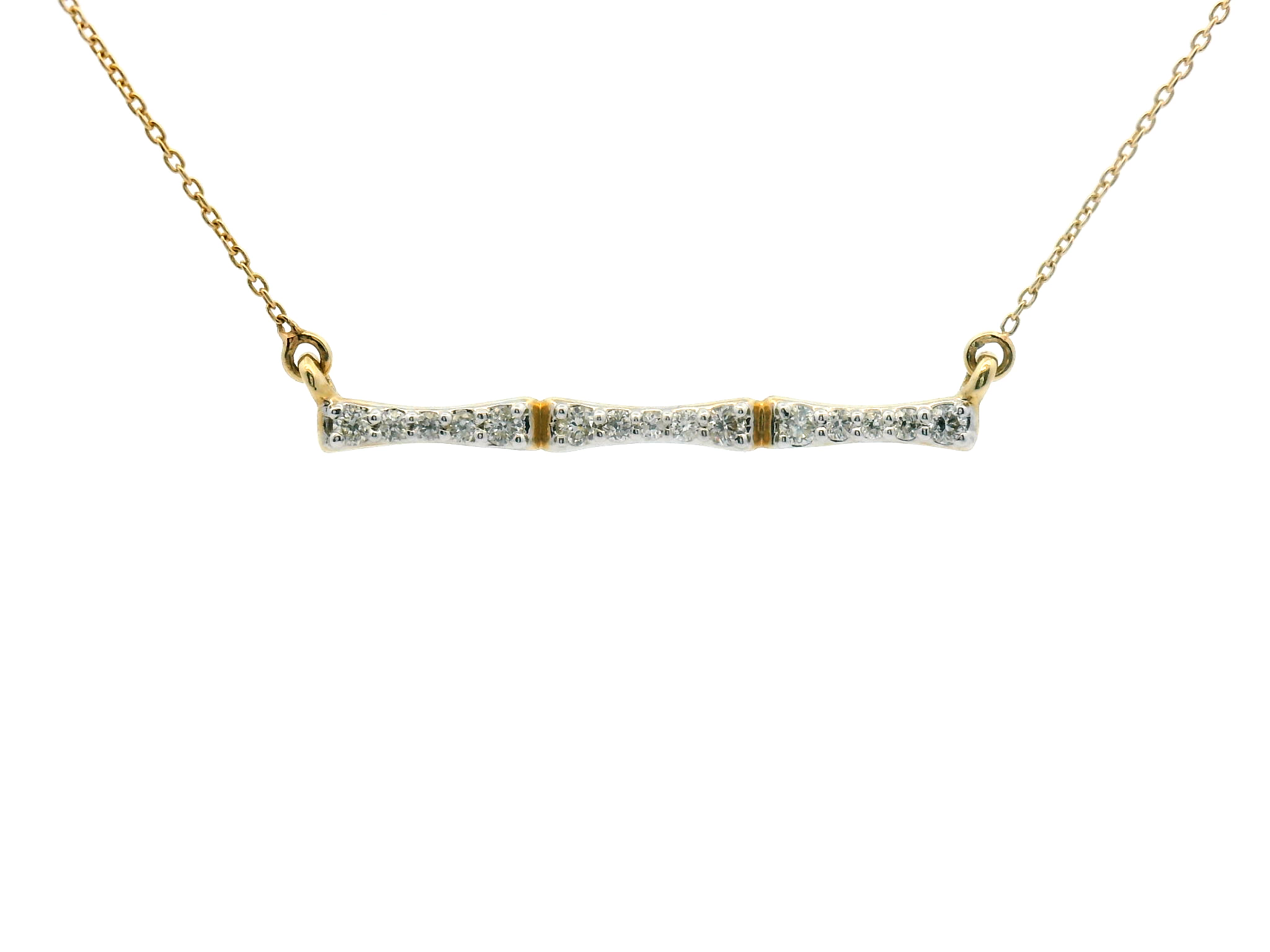 Diamond Bar Pendant Necklace