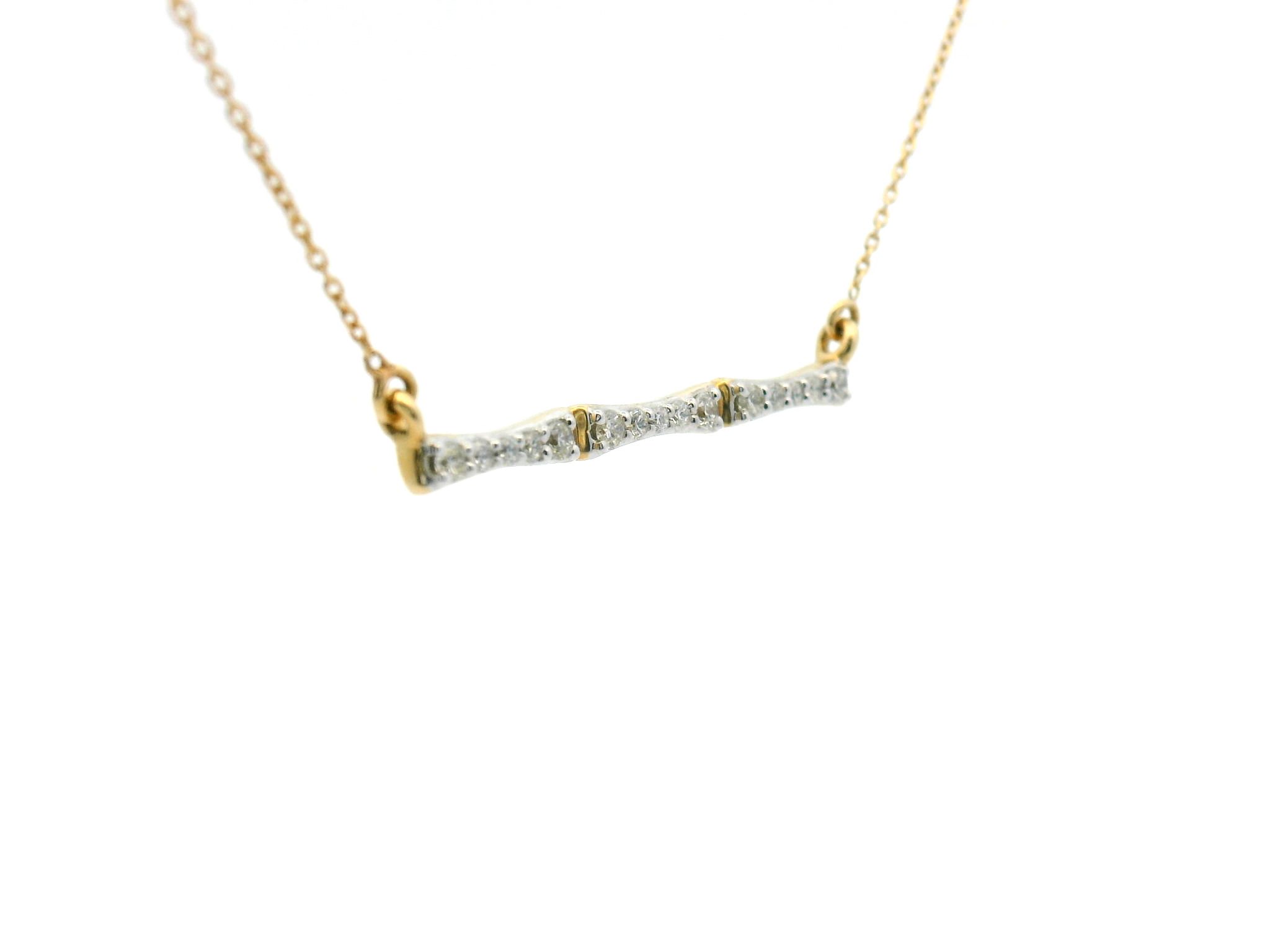 Diamond Bar Pendant Necklace