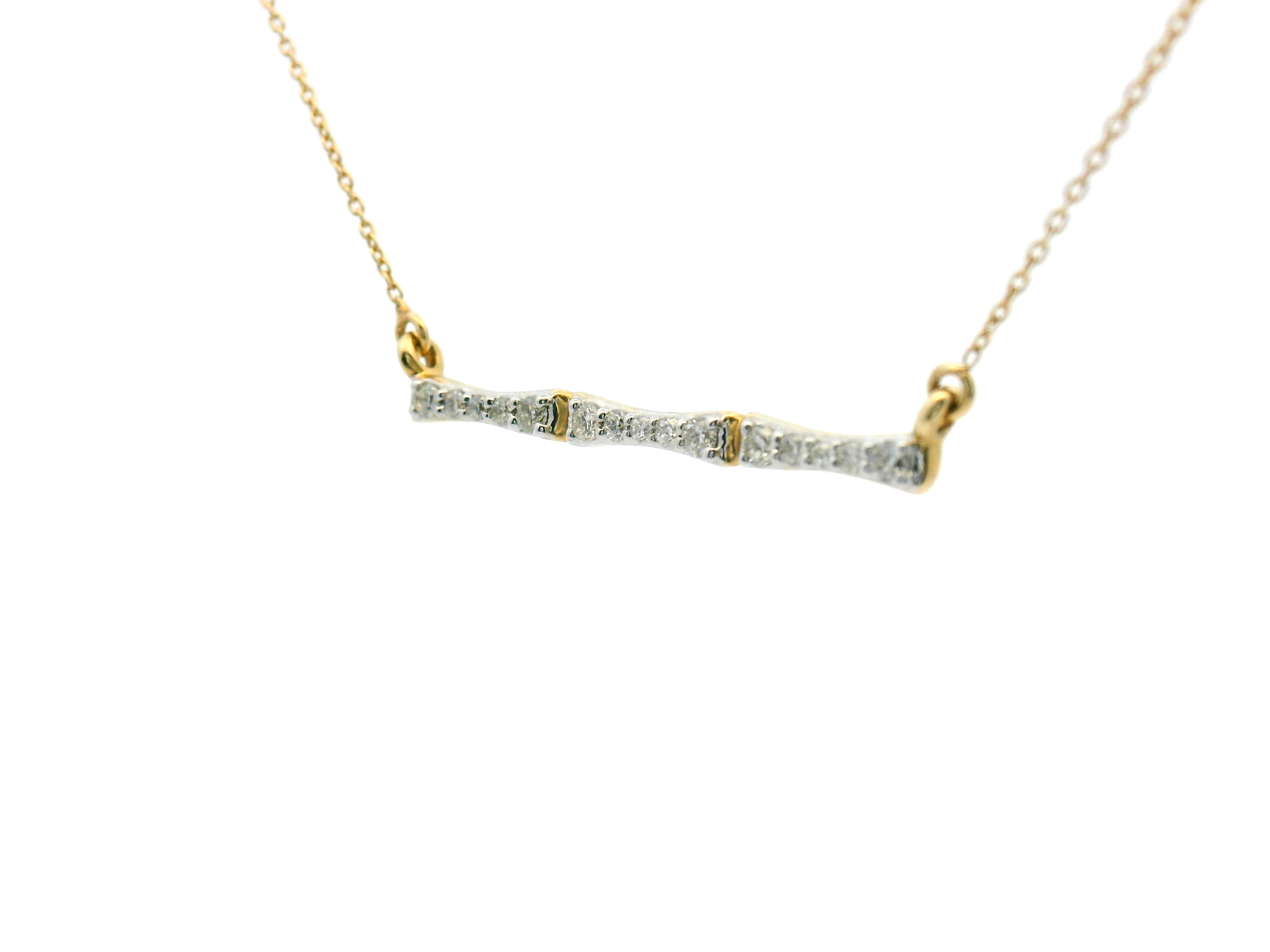 Diamond Bar Pendant Necklace